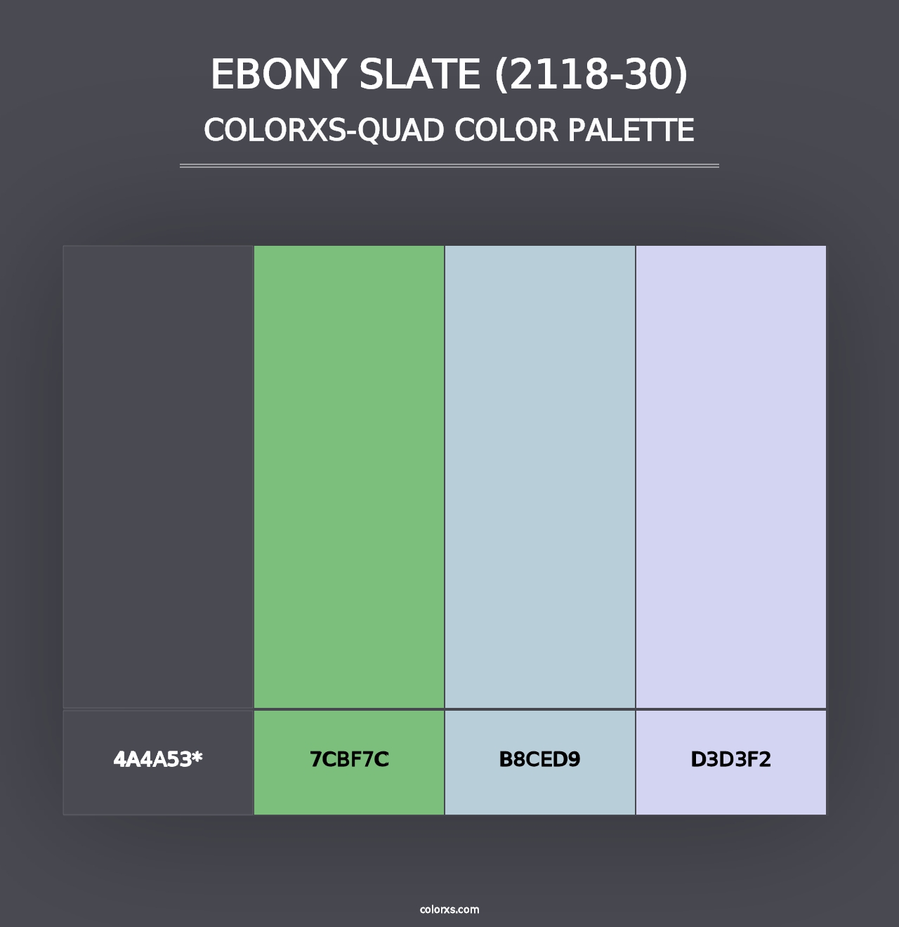 Ebony Slate (2118-30) - Colorxs Quad Palette