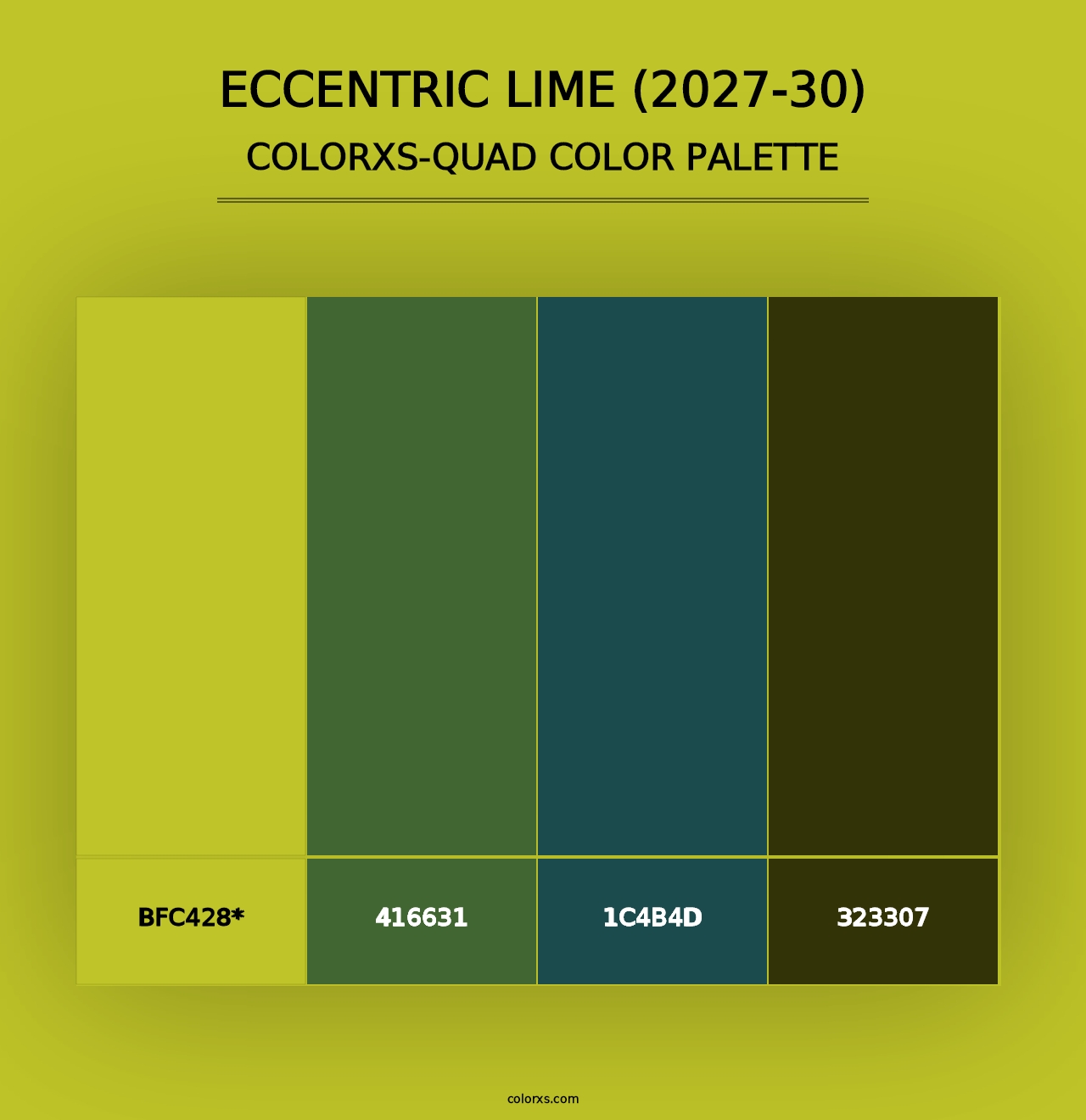 Eccentric Lime (2027-30) - Colorxs Quad Palette