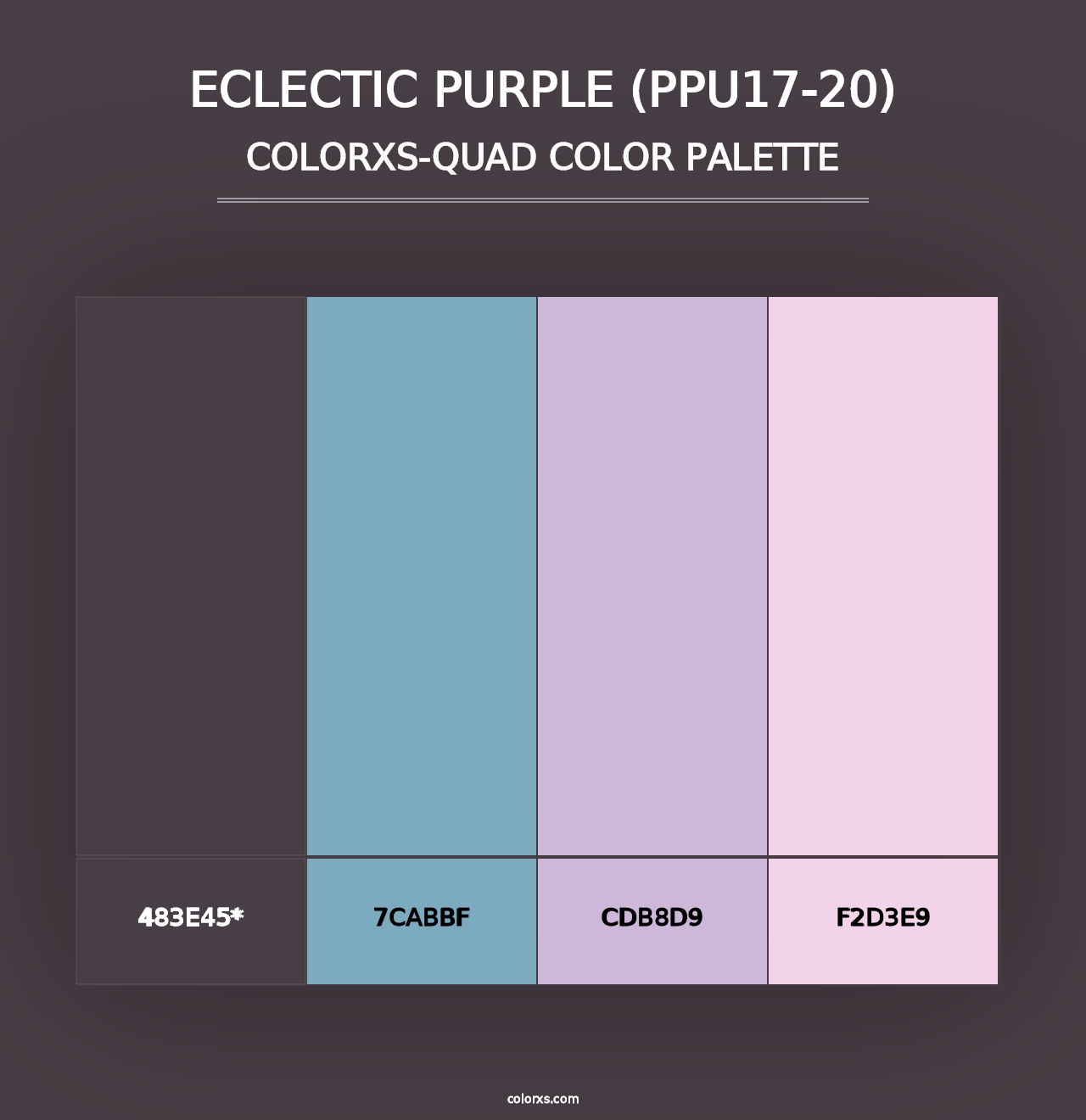 Eclectic Purple (PPU17-20) - Colorxs Quad Palette