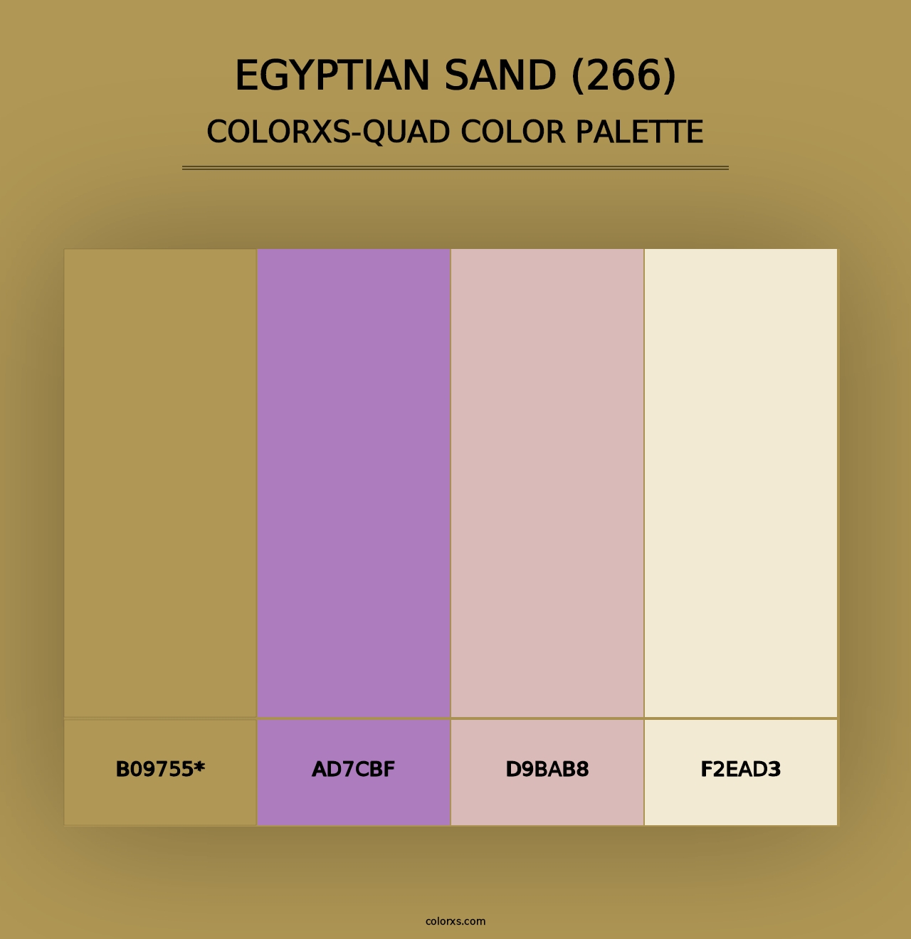 Egyptian Sand (266) - Colorxs Quad Palette