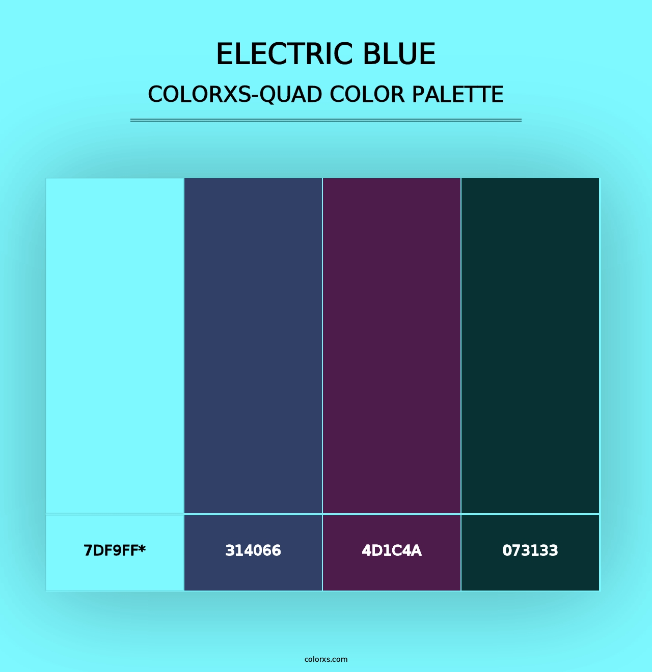 Electric Blue - Colorxs Quad Palette