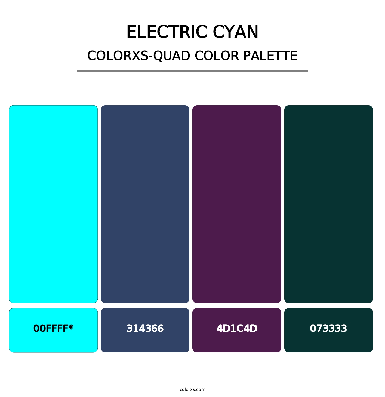 Electric Cyan - Colorxs Quad Palette