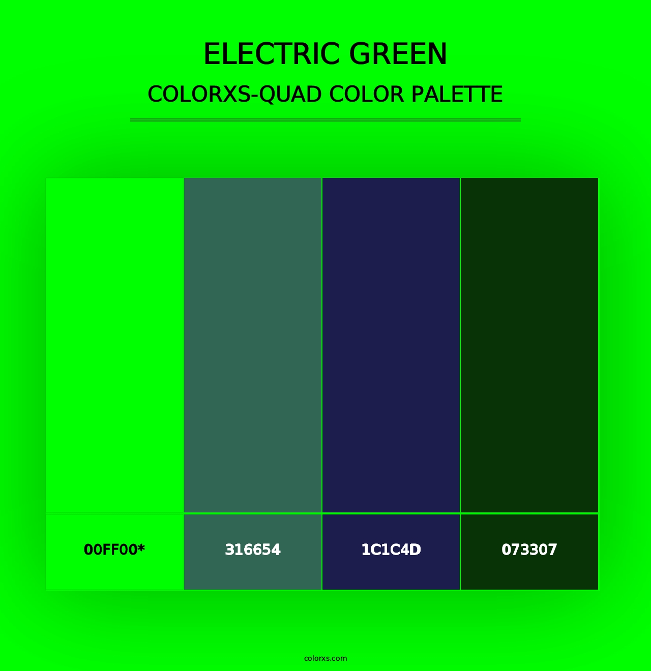 Electric Green - Colorxs Quad Palette