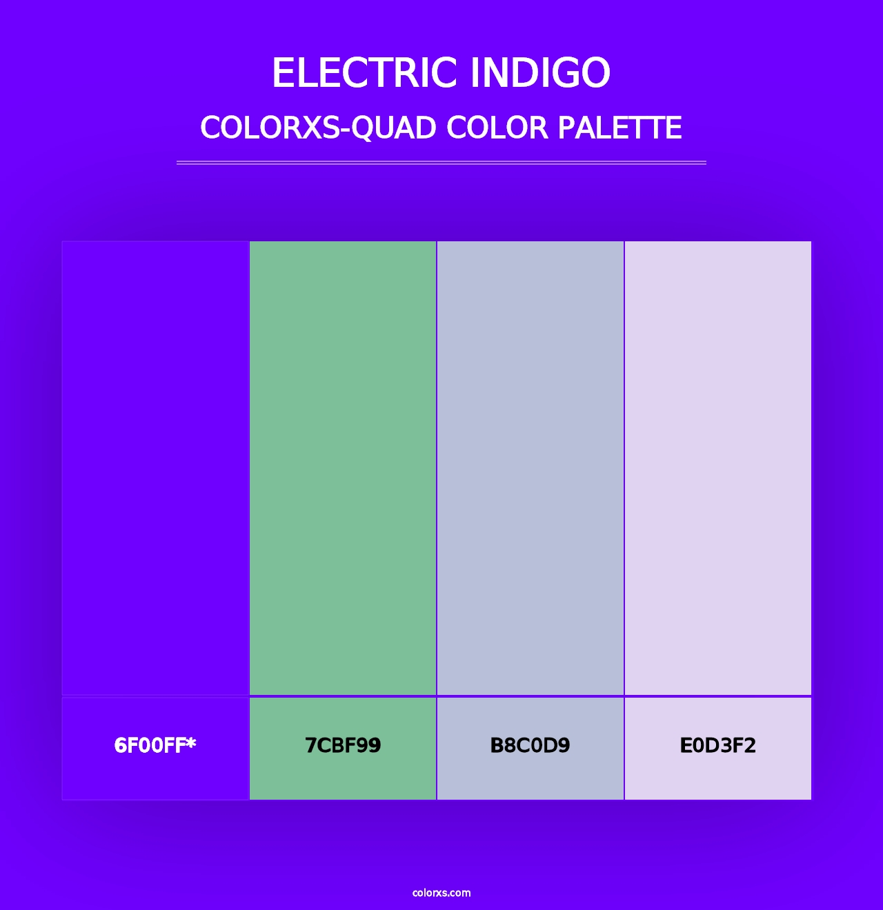 Electric indigo - Colorxs Quad Palette