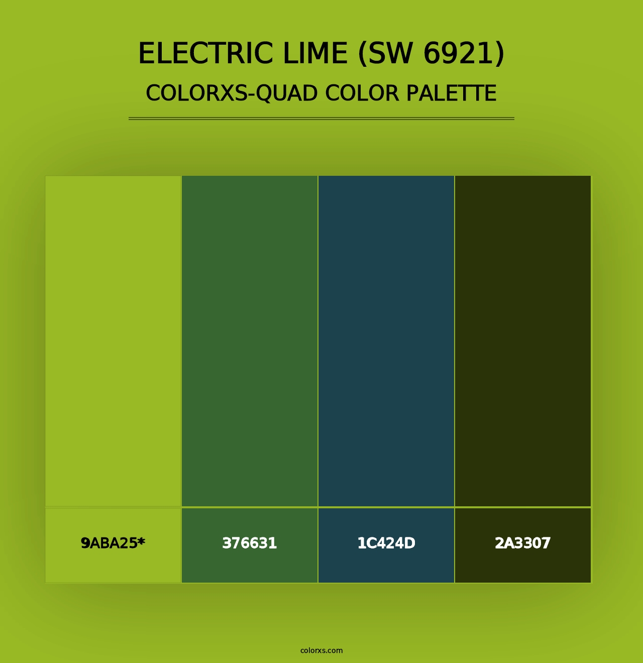 Electric Lime (SW 6921) - Colorxs Quad Palette