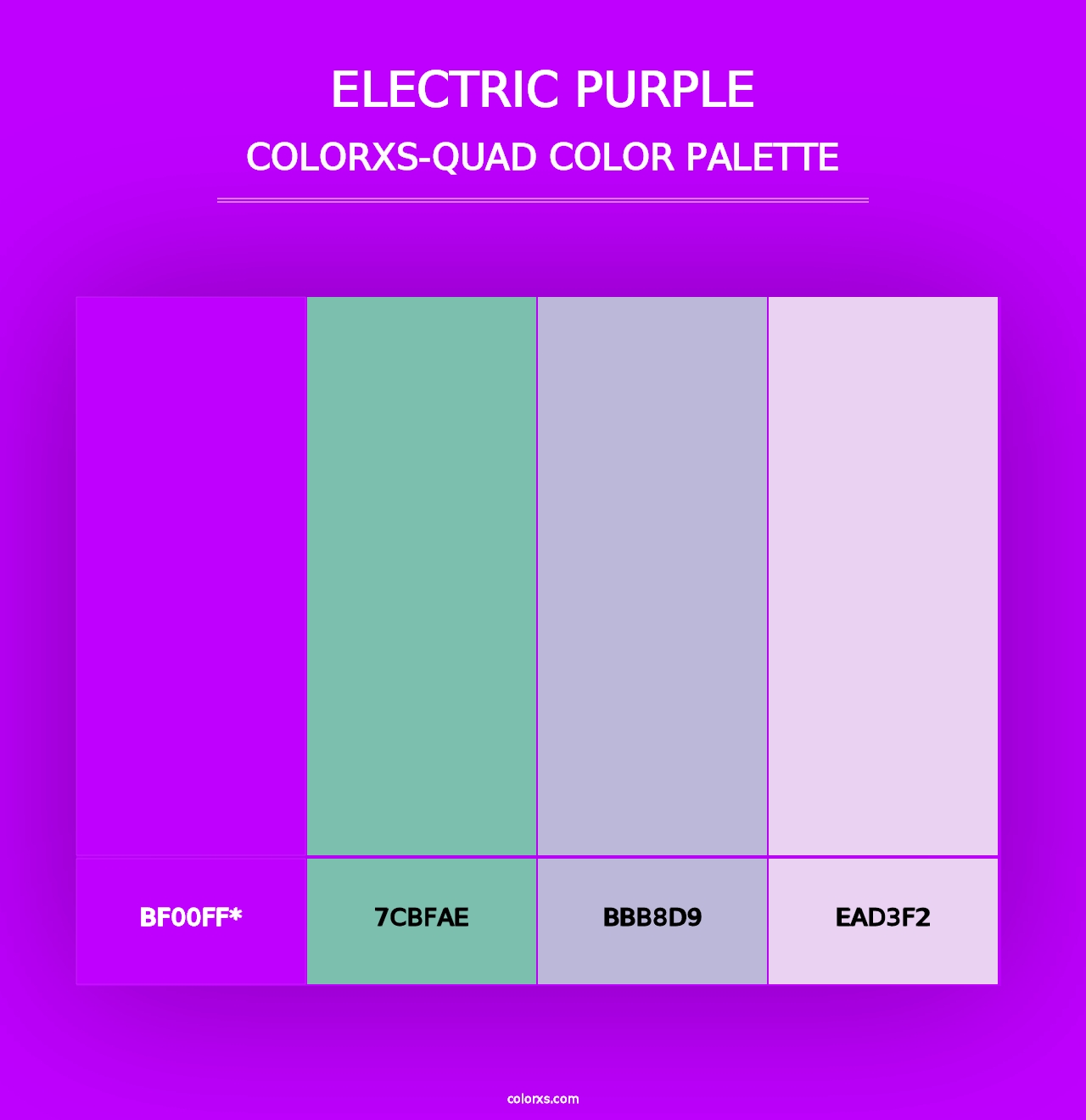 Electric Purple - Colorxs Quad Palette