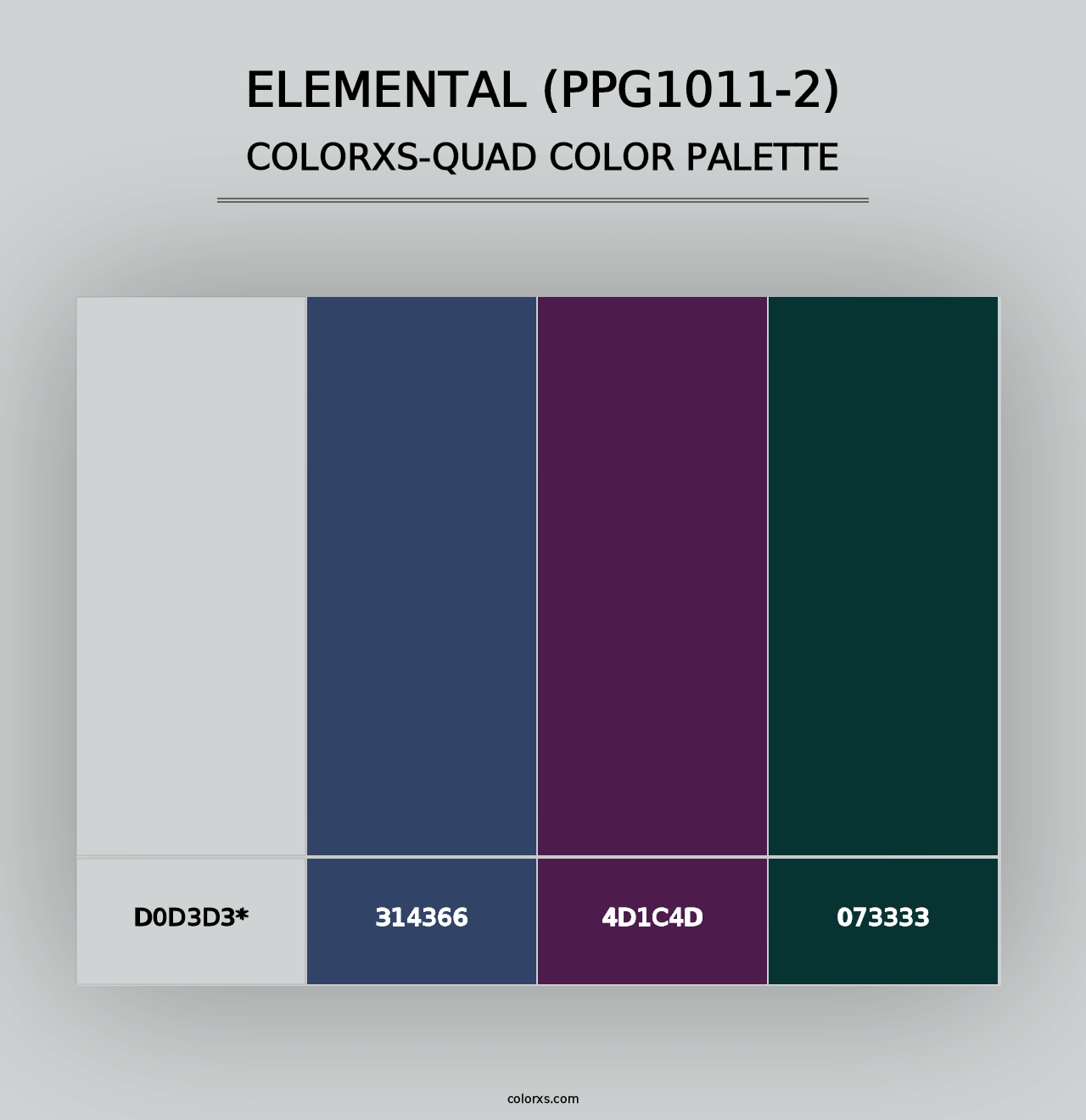 Elemental (PPG1011-2) - Colorxs Quad Palette