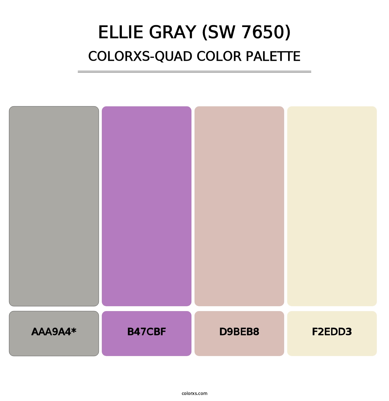 Ellie Gray (SW 7650) - Colorxs Quad Palette