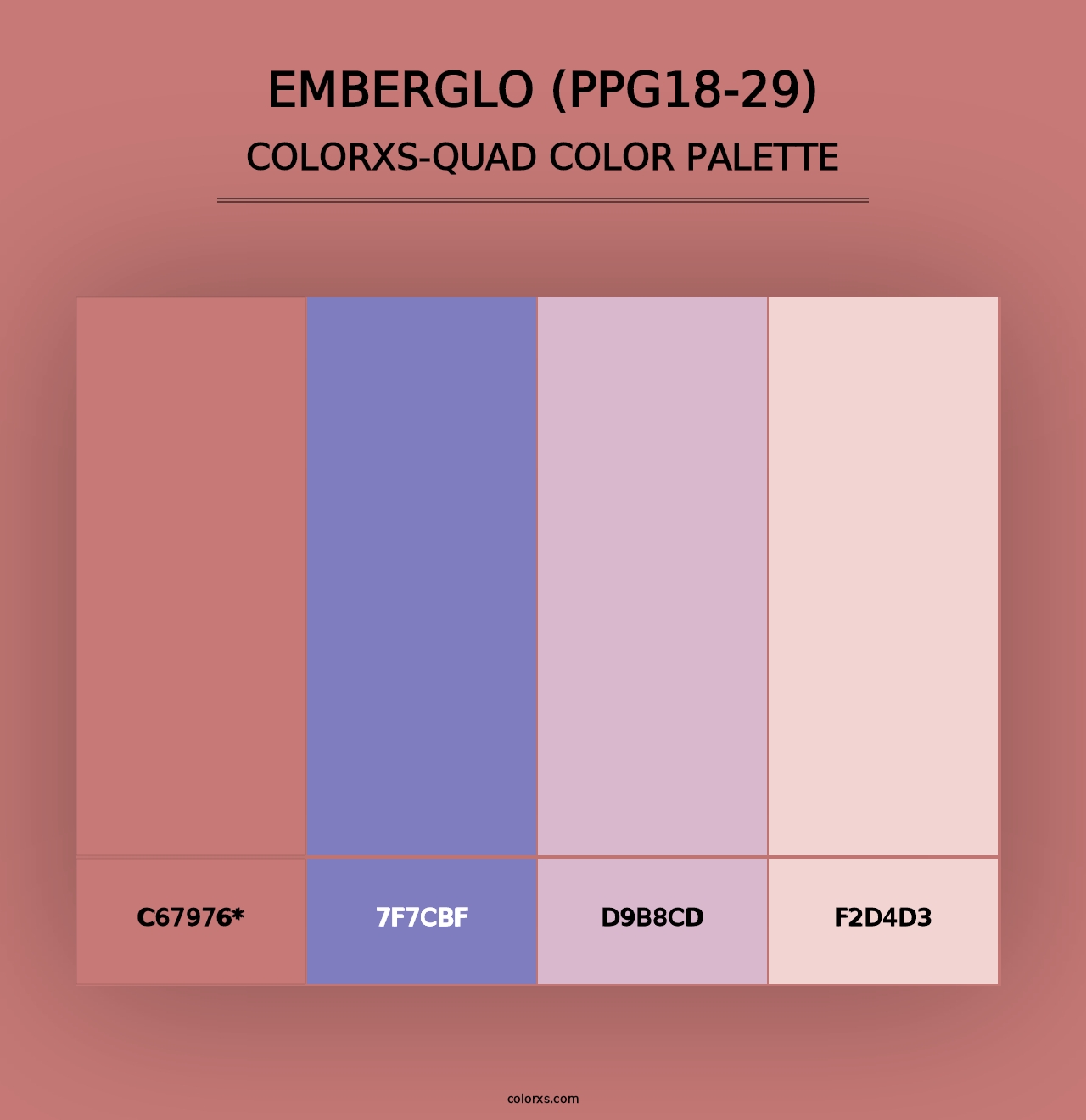 Emberglo (PPG18-29) - Colorxs Quad Palette