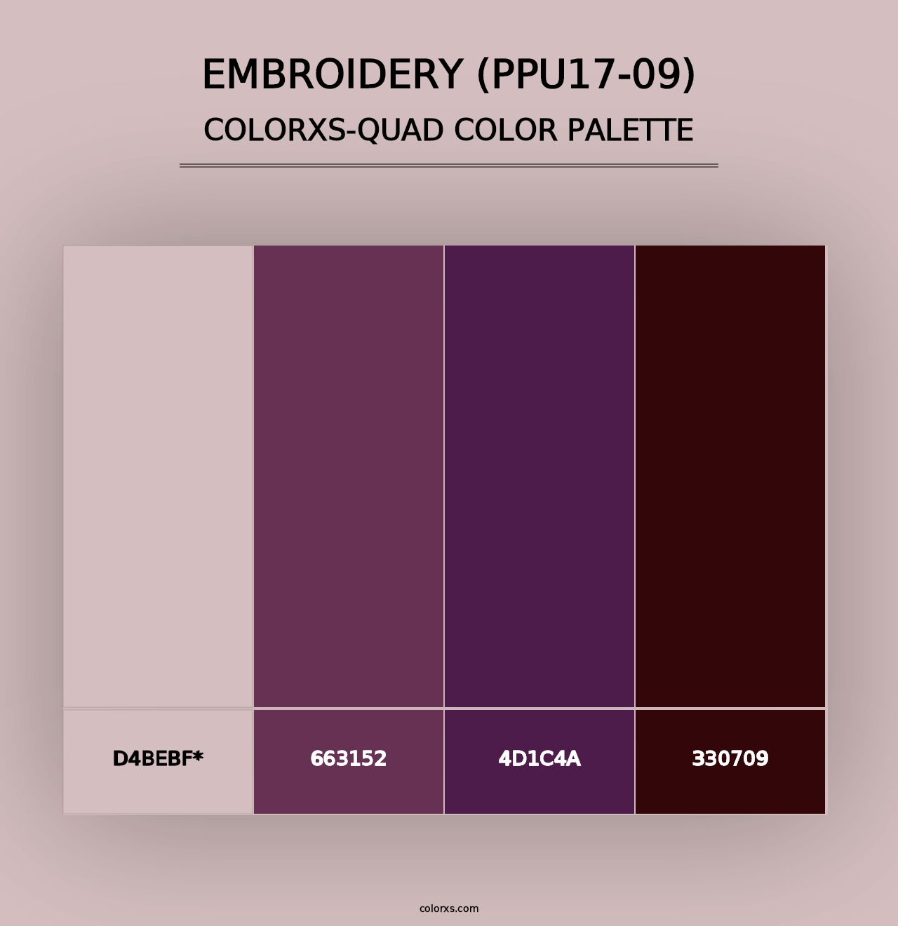 Embroidery (PPU17-09) - Colorxs Quad Palette