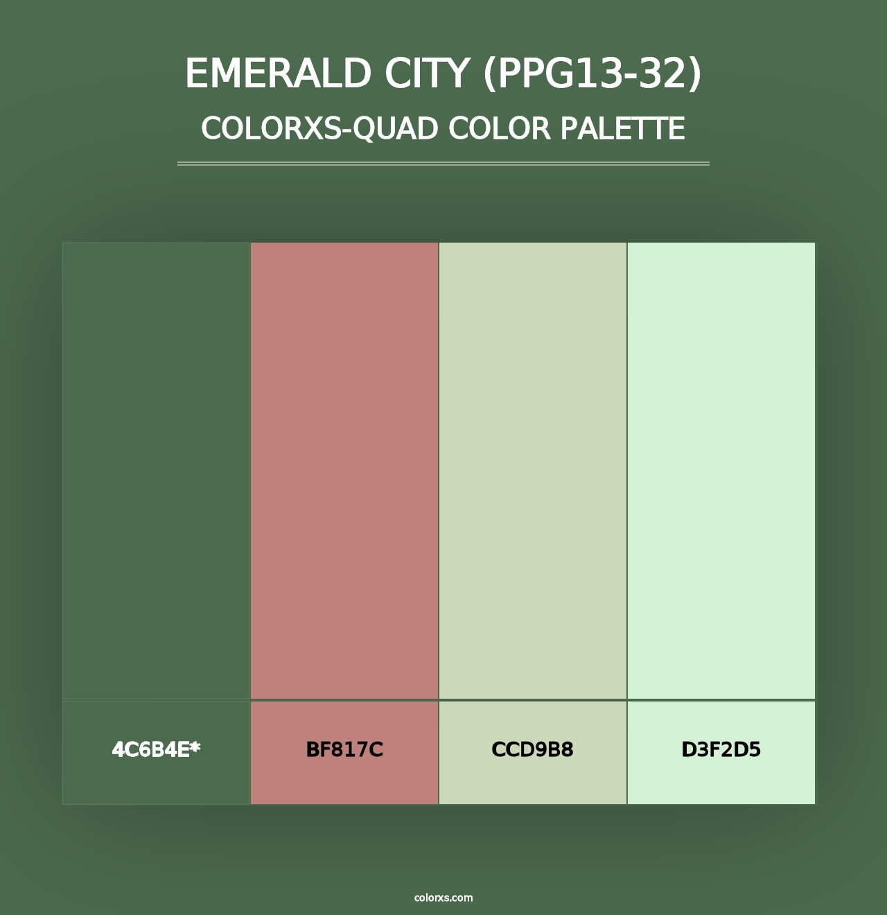 Emerald City (PPG13-32) - Colorxs Quad Palette