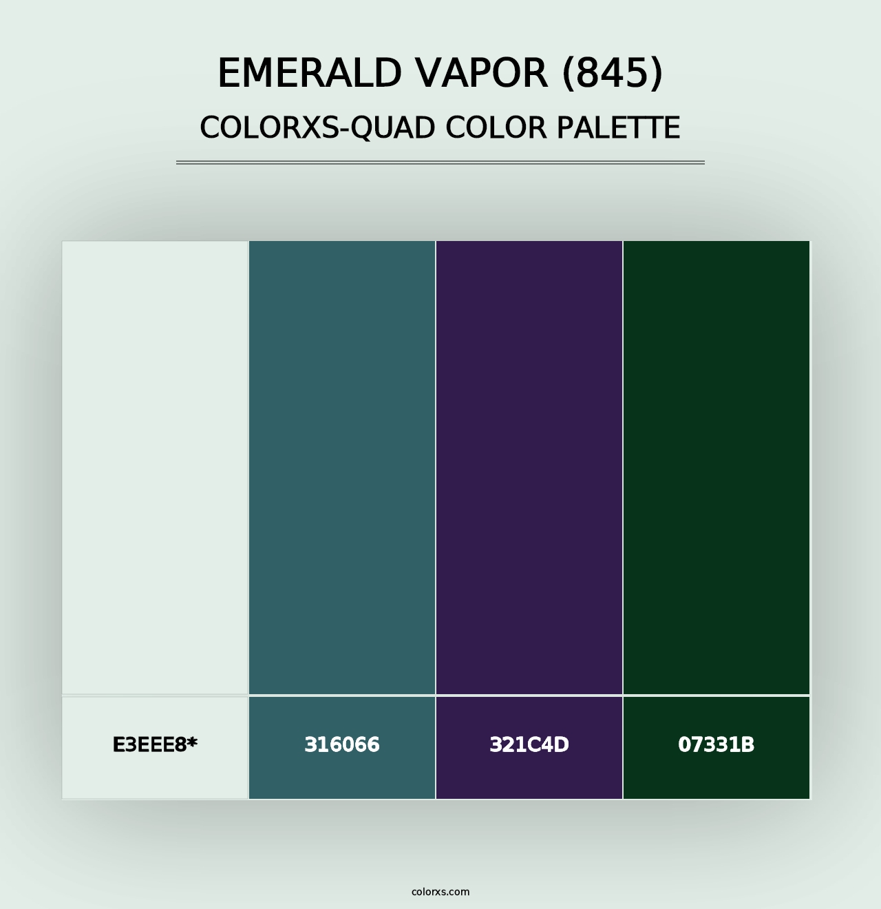 Emerald Vapor (845) - Colorxs Quad Palette