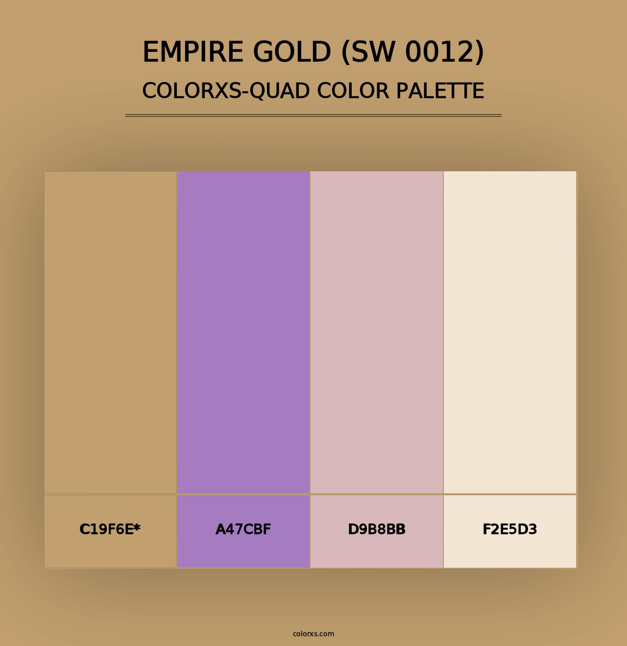 Empire Gold (SW 0012) - Colorxs Quad Palette