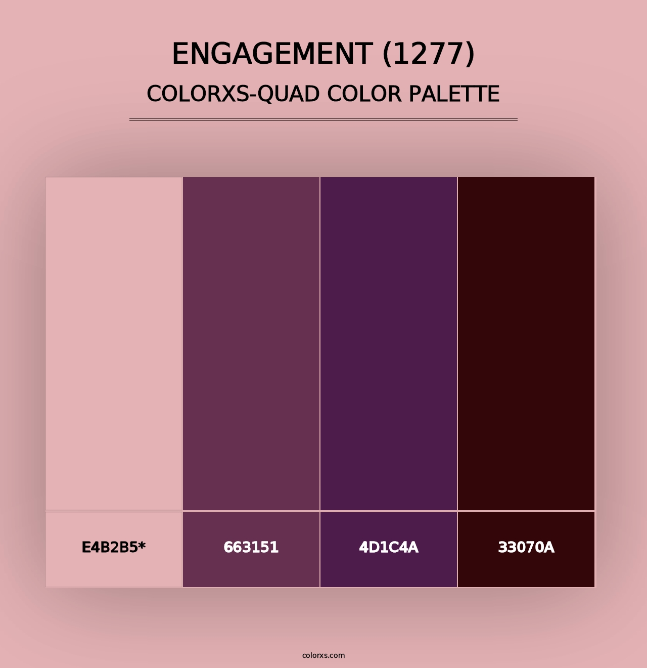 Engagement (1277) - Colorxs Quad Palette