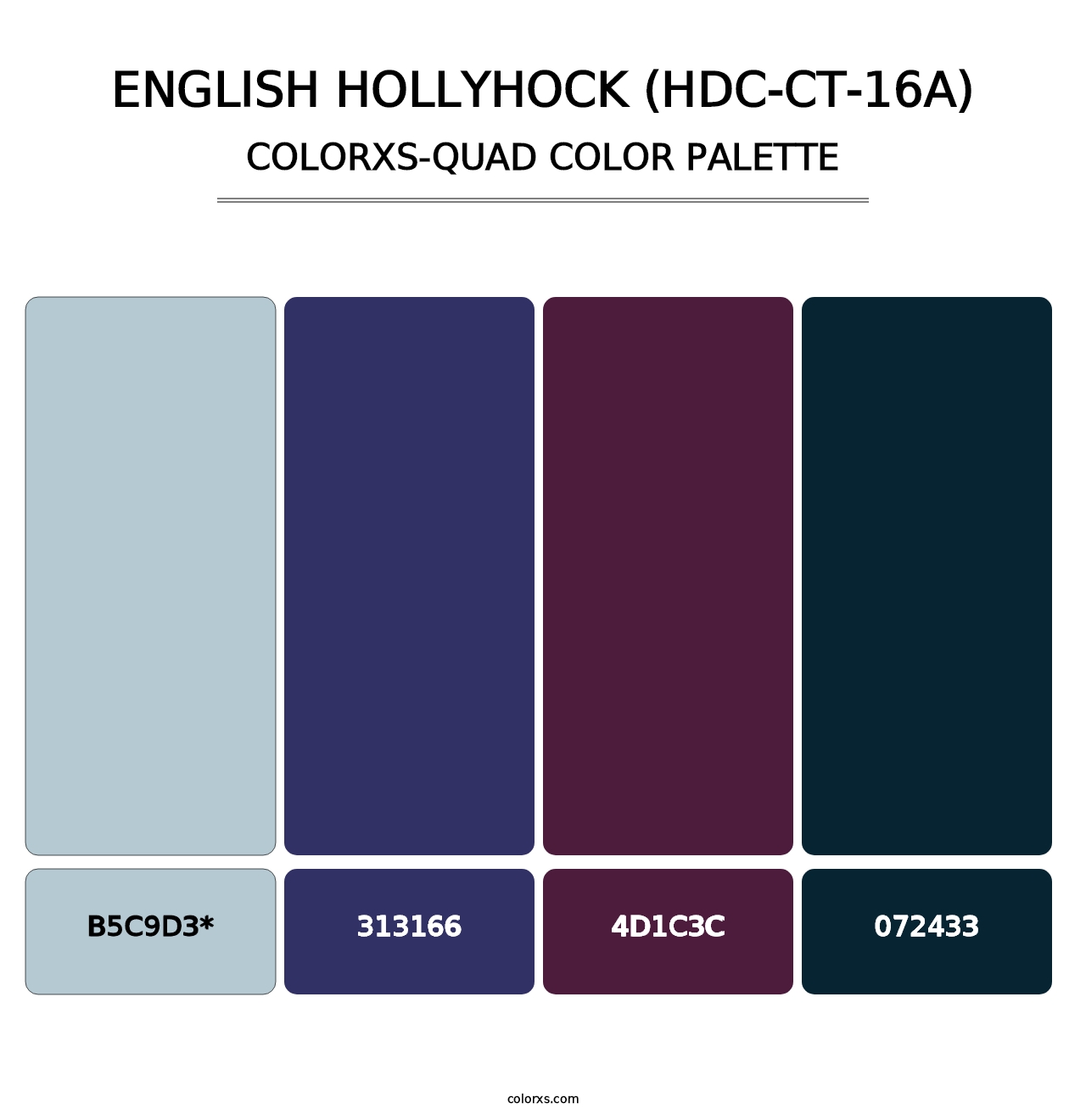 English Hollyhock (HDC-CT-16A) - Colorxs Quad Palette