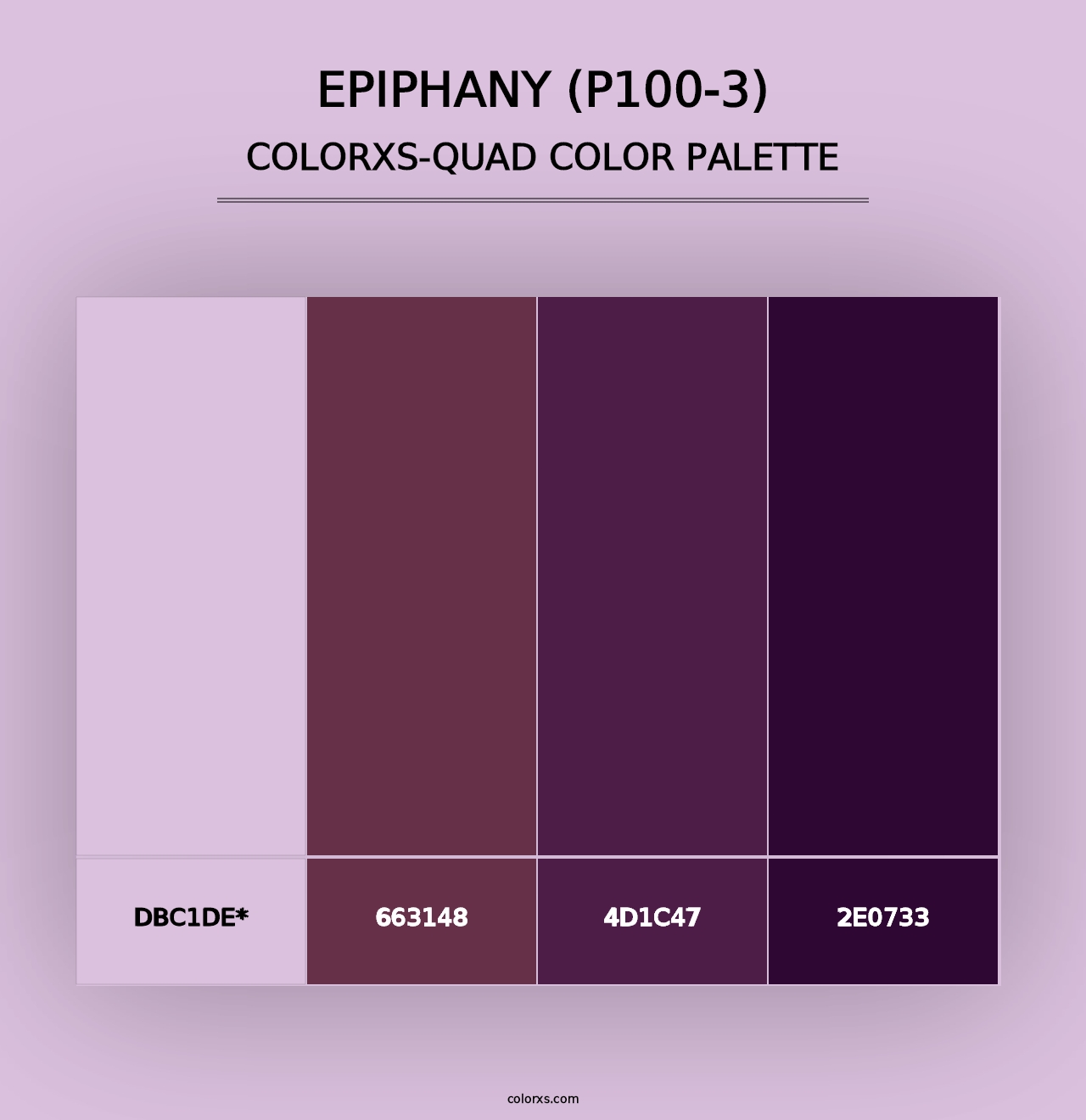 Epiphany (P100-3) - Colorxs Quad Palette