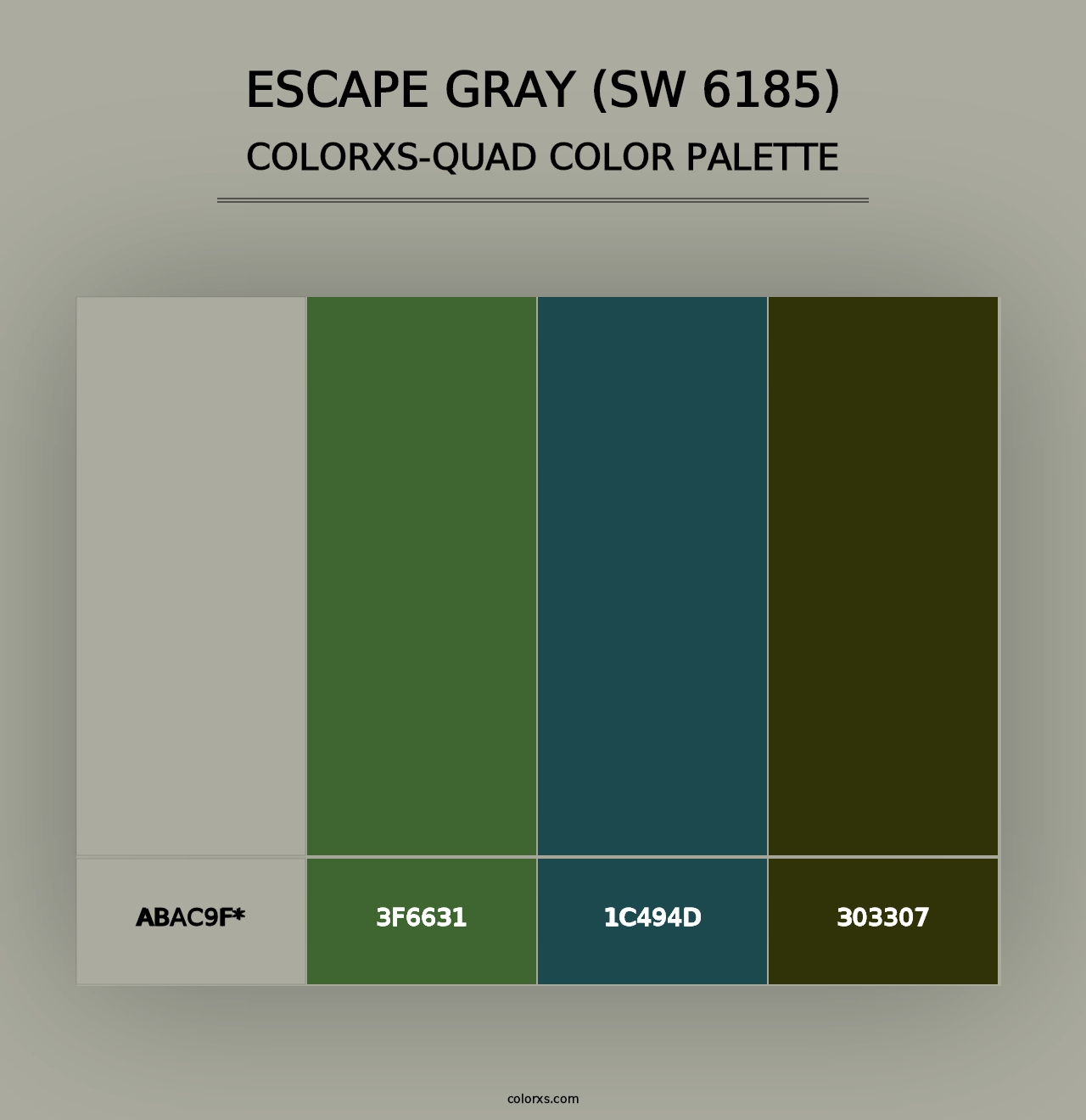 Escape Gray (SW 6185) - Colorxs Quad Palette