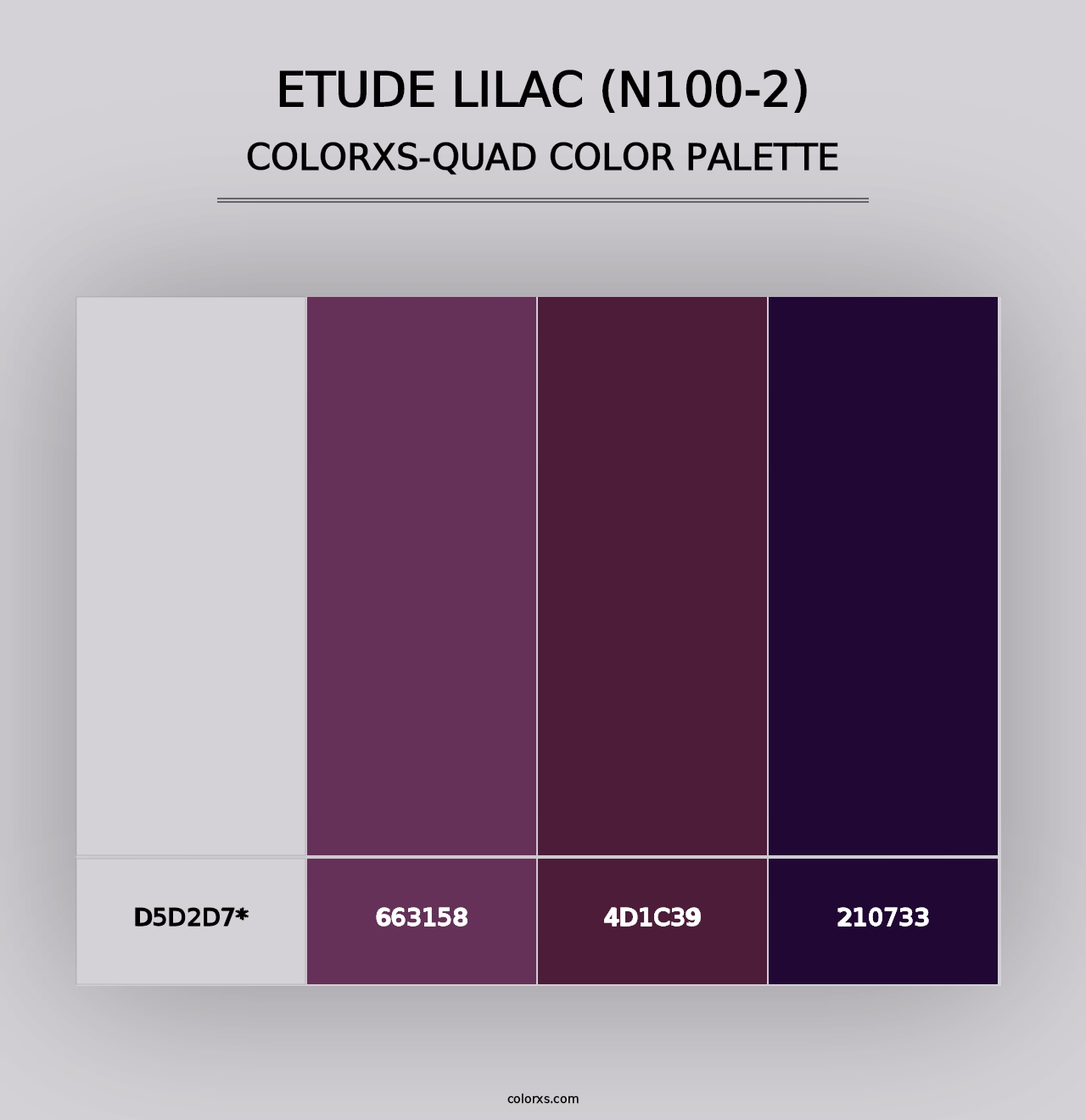 Etude Lilac (N100-2) - Colorxs Quad Palette