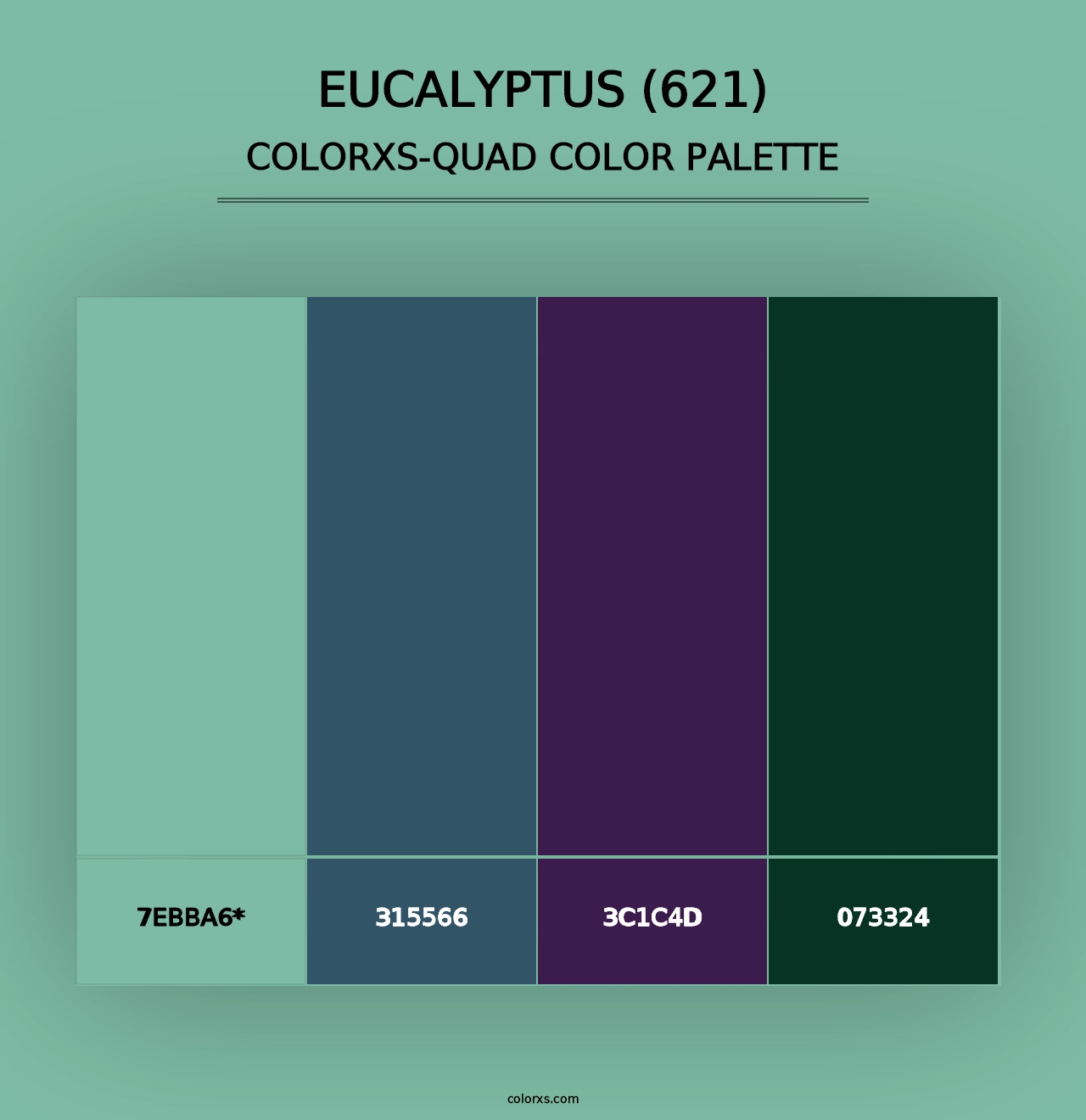 Eucalyptus (621) - Colorxs Quad Palette