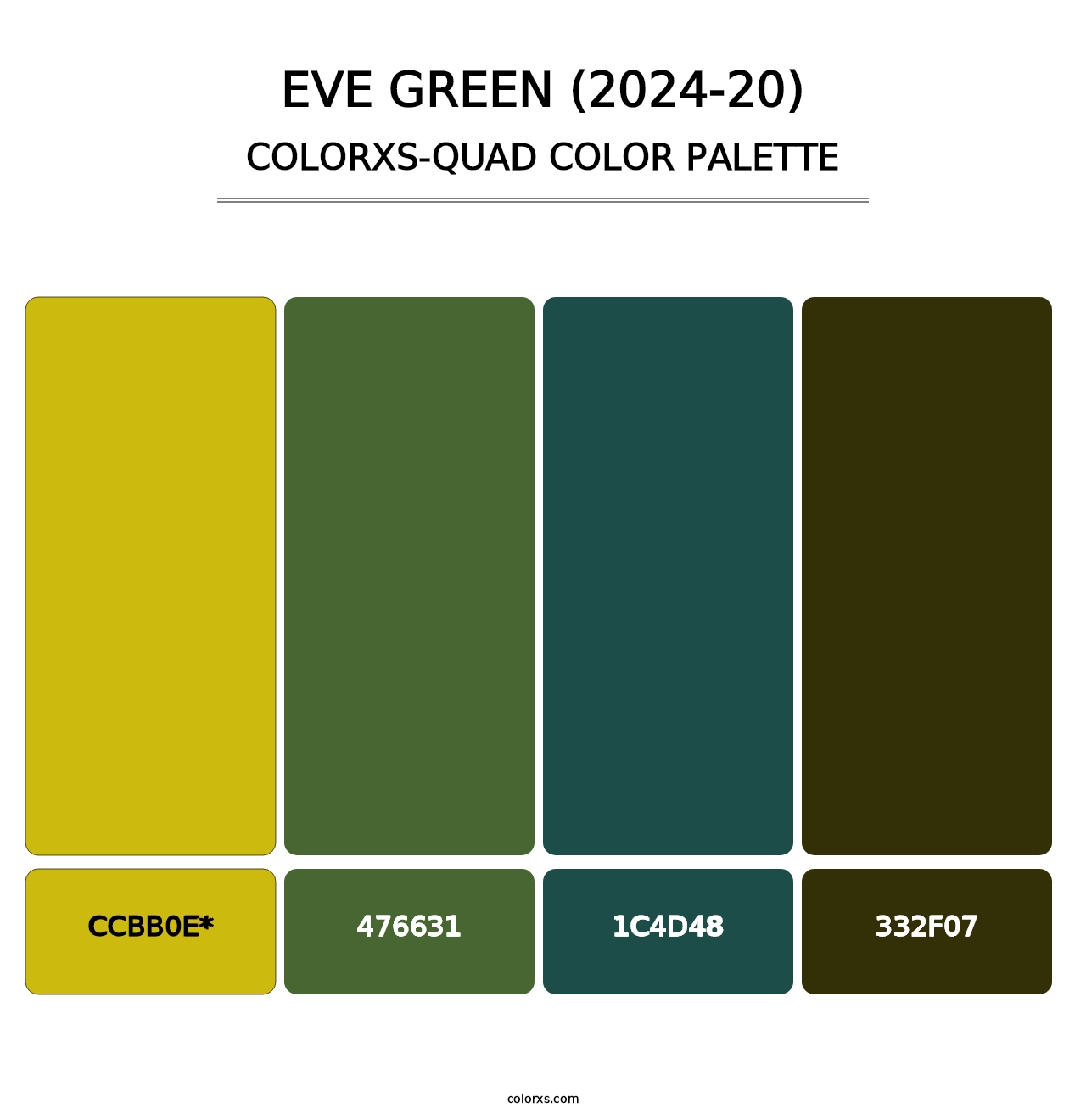 Eve Green (2024-20) - Colorxs Quad Palette