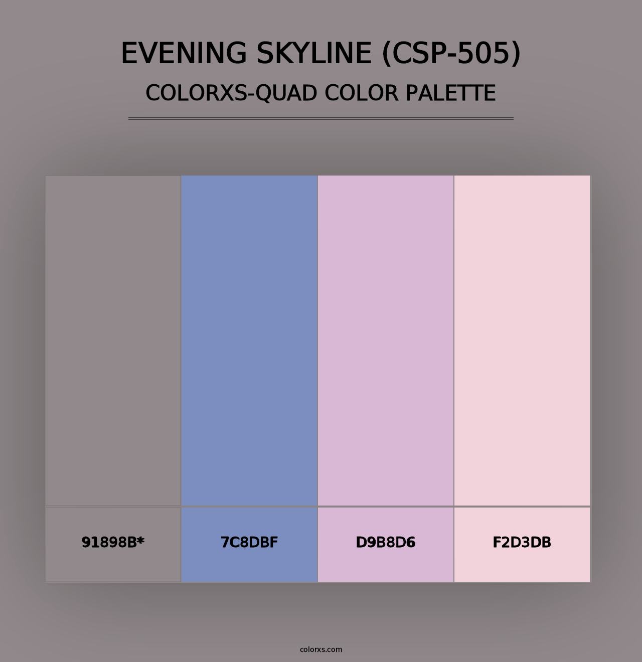 Evening Skyline (CSP-505) - Colorxs Quad Palette