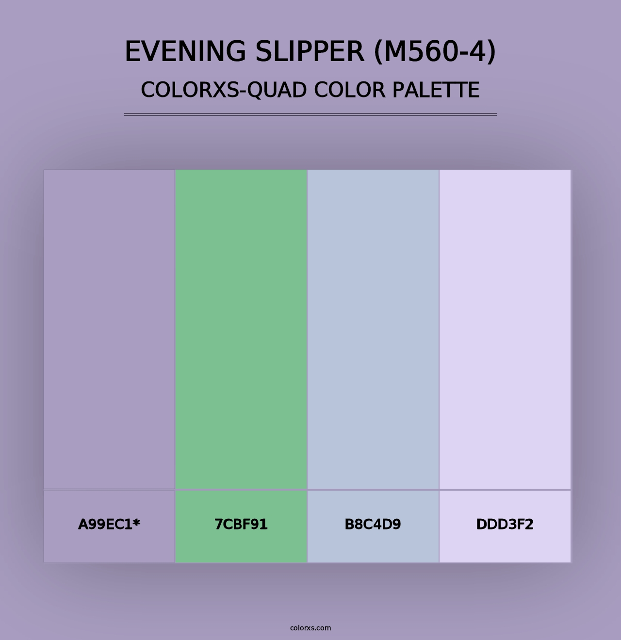 Evening Slipper (M560-4) - Colorxs Quad Palette