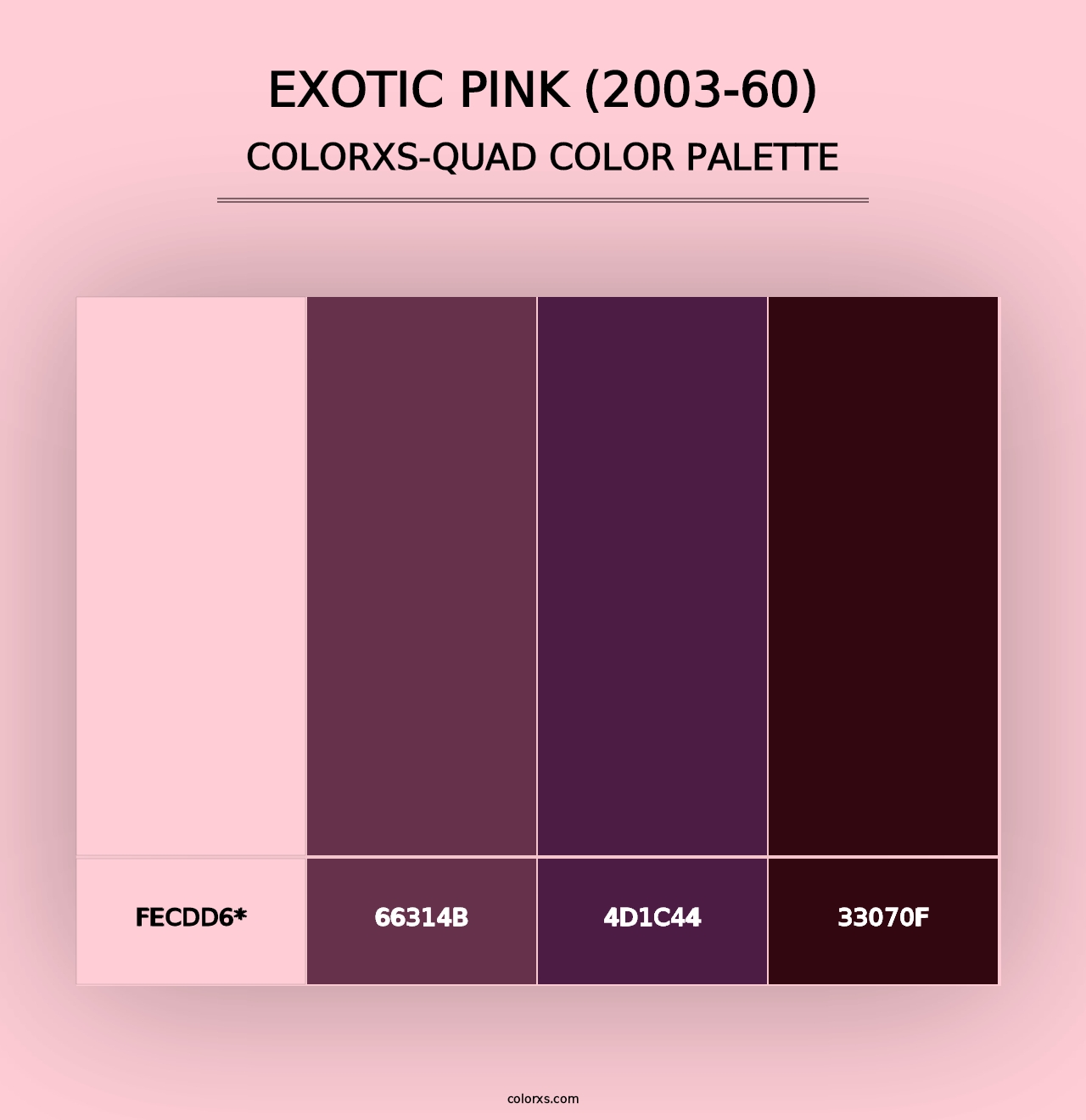 Exotic Pink (2003-60) - Colorxs Quad Palette