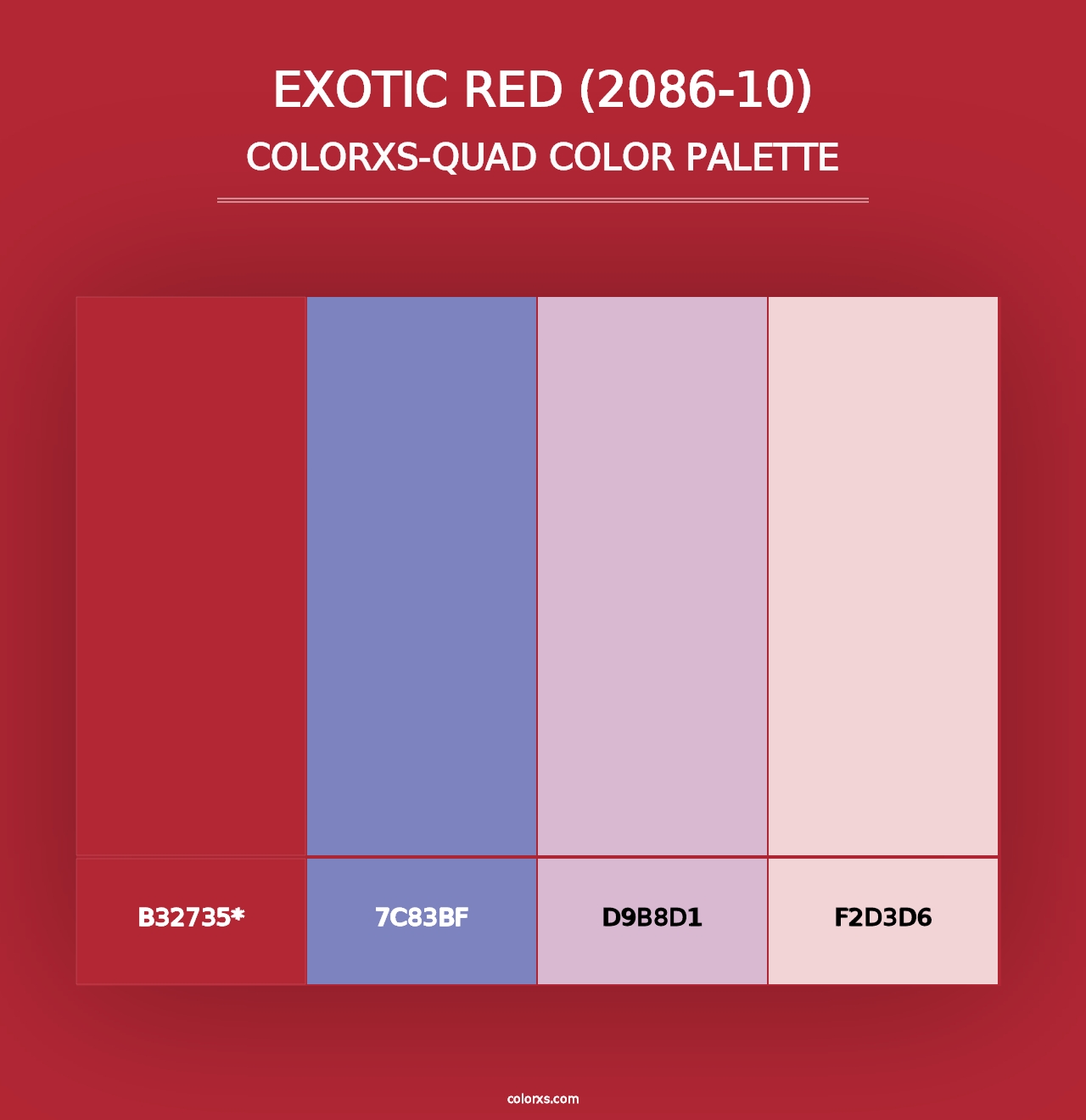 Exotic Red (2086-10) - Colorxs Quad Palette