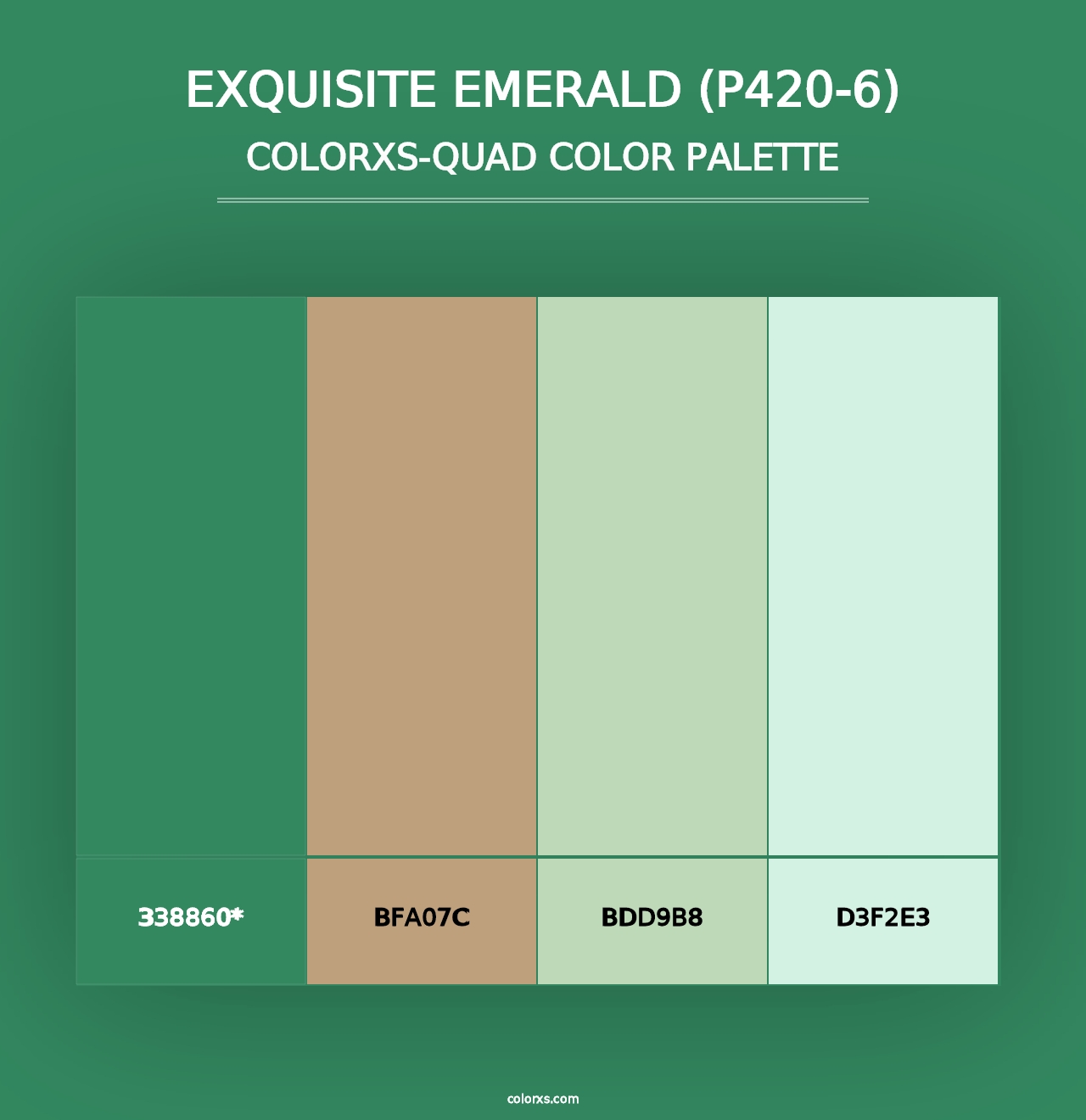 Exquisite Emerald (P420-6) - Colorxs Quad Palette