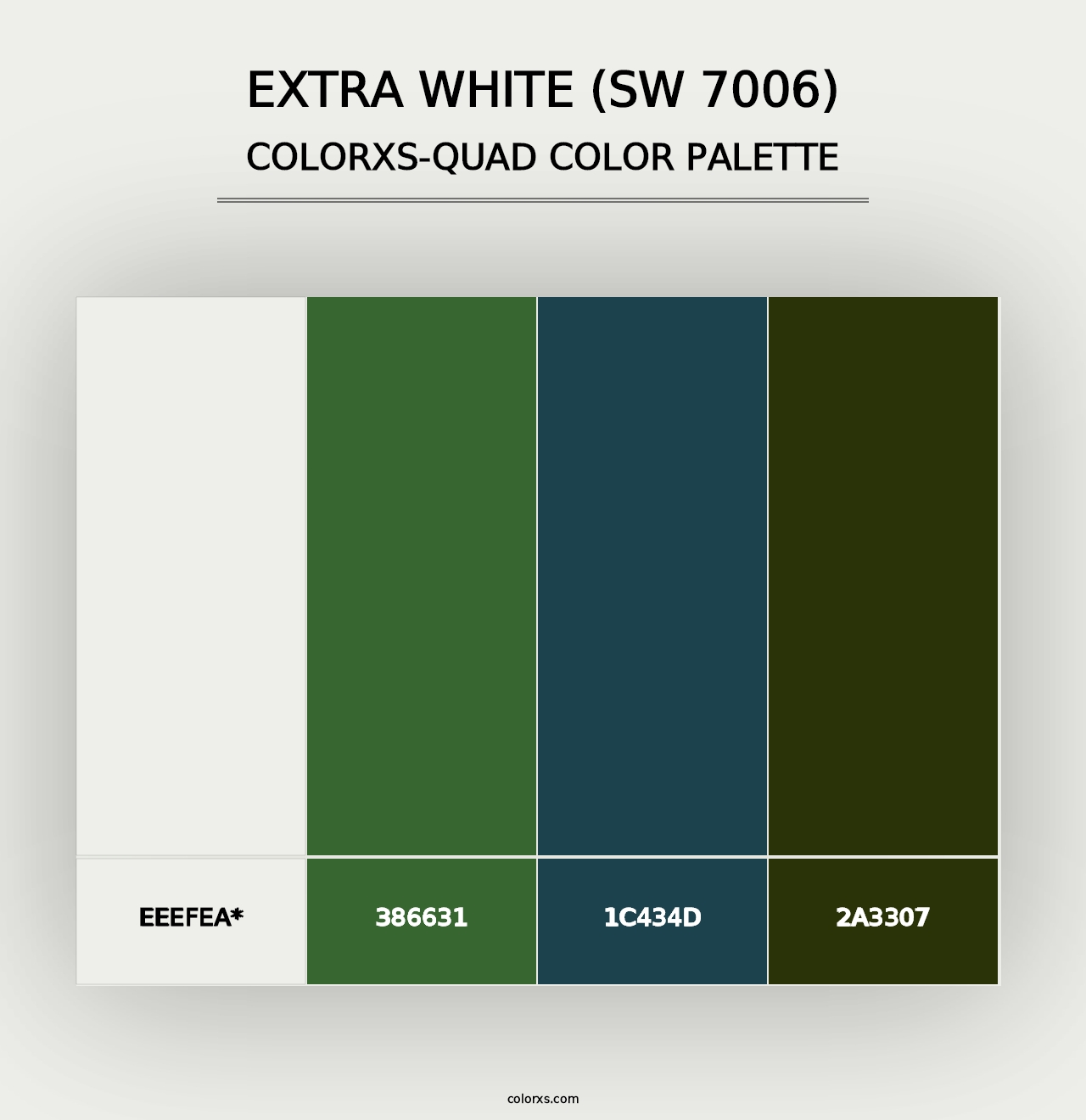 Extra White (SW 7006) - Colorxs Quad Palette