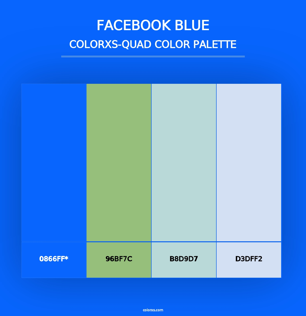 Facebook Blue - Colorxs Quad Palette