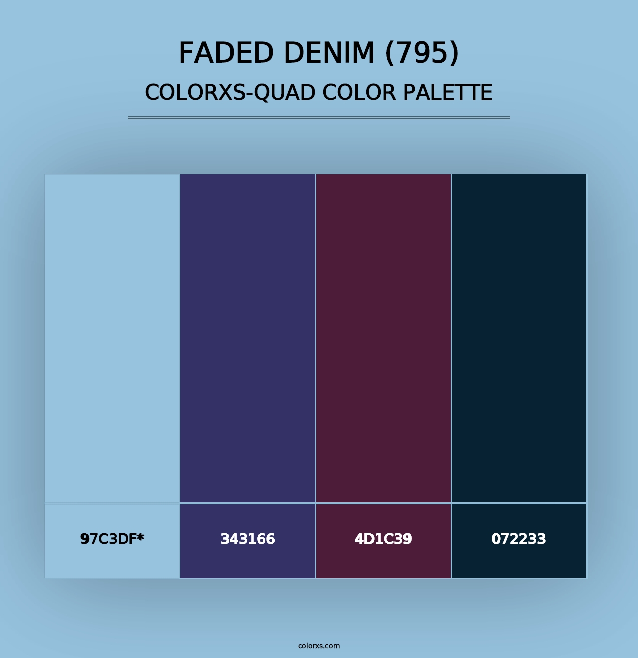 Faded Denim (795) - Colorxs Quad Palette