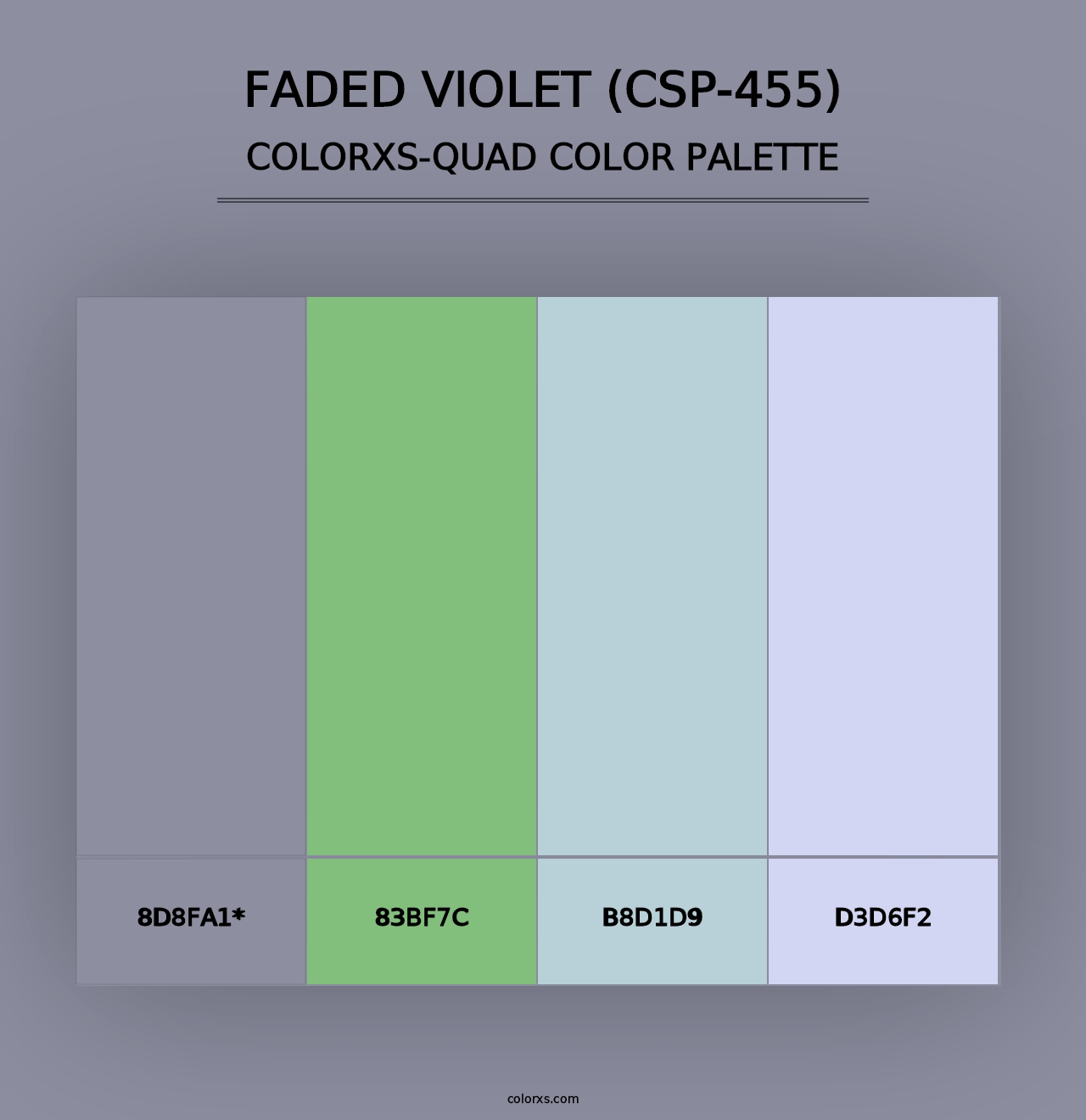 Faded Violet (CSP-455) - Colorxs Quad Palette