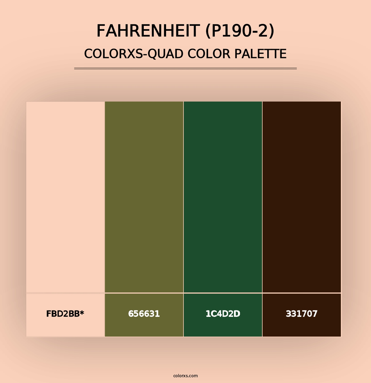 Fahrenheit (P190-2) - Colorxs Quad Palette