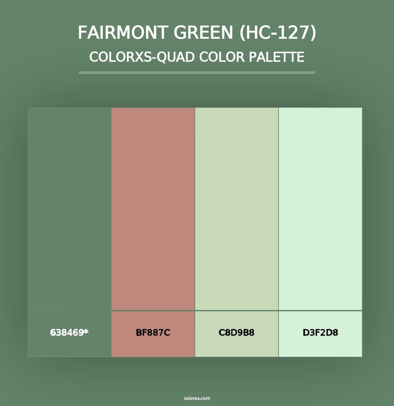 Fairmont Green (HC-127) - Colorxs Quad Palette