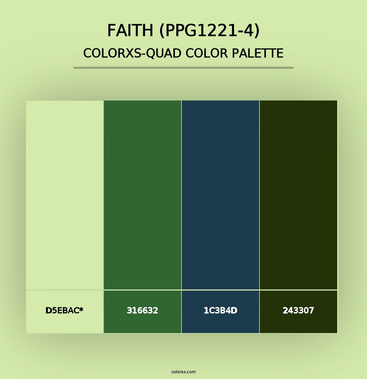 Faith (PPG1221-4) - Colorxs Quad Palette