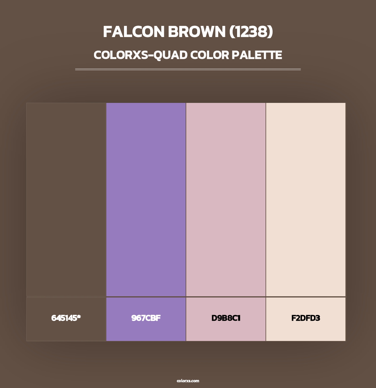 Falcon Brown (1238) - Colorxs Quad Palette