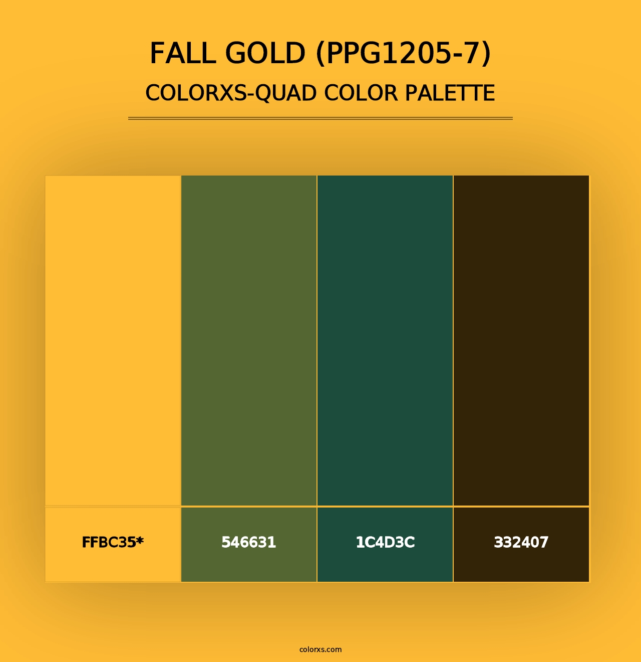 Fall Gold (PPG1205-7) - Colorxs Quad Palette