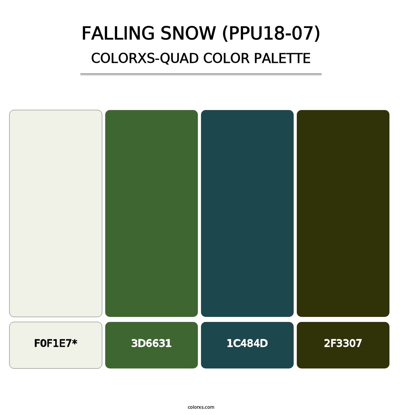 Falling Snow (PPU18-07) - Colorxs Quad Palette