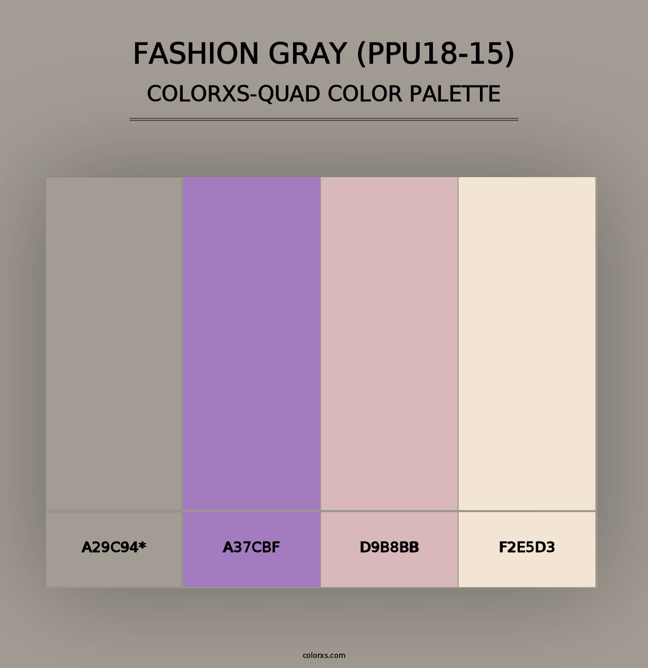 Fashion Gray (PPU18-15) - Colorxs Quad Palette