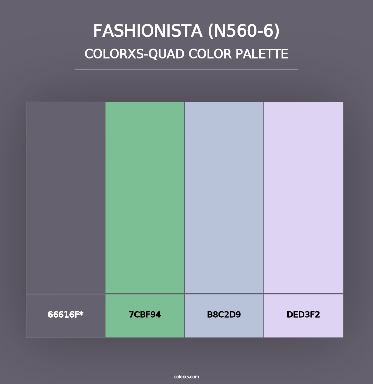 Fashionista (N560-6) - Colorxs Quad Palette