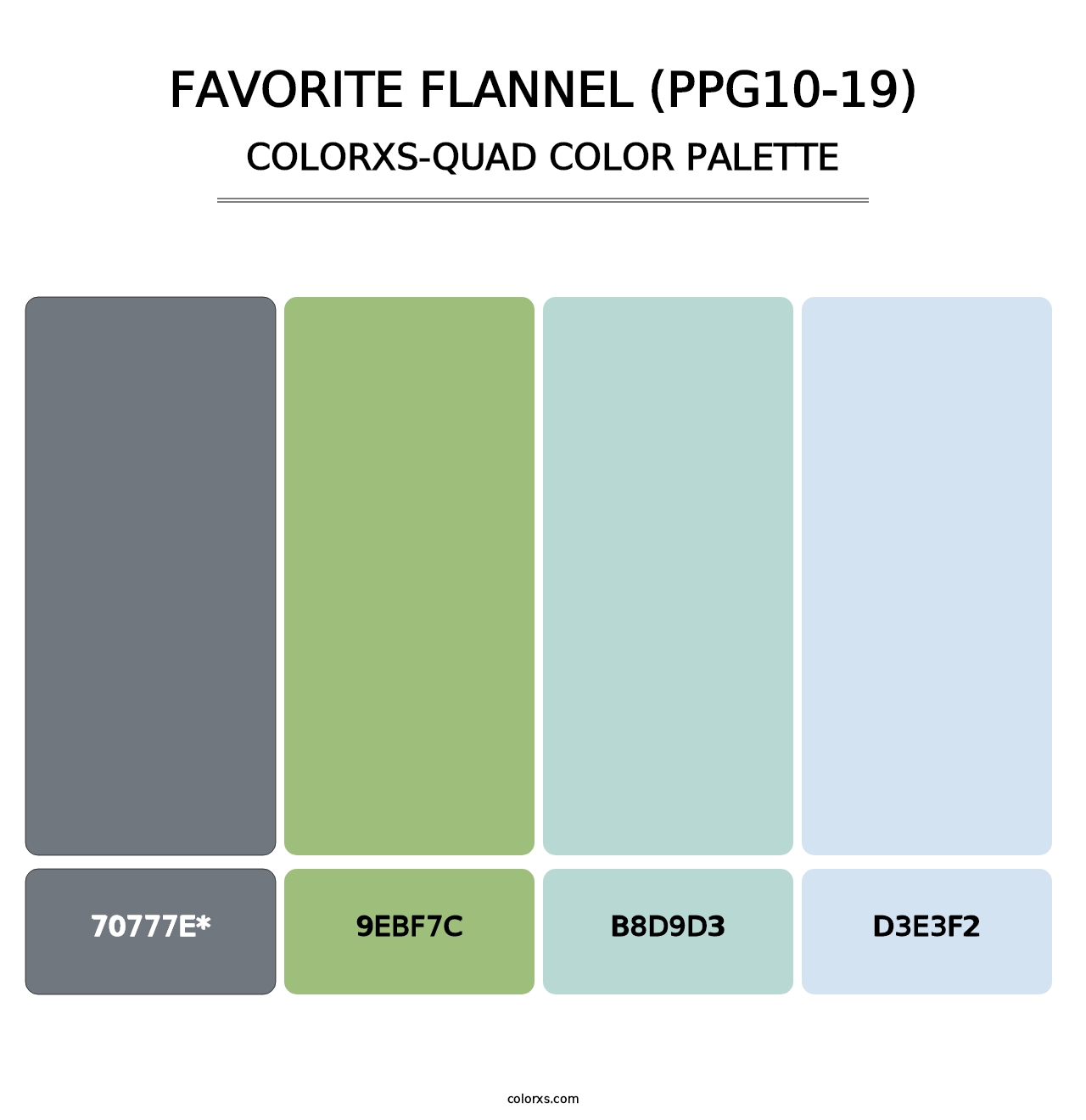 Favorite Flannel (PPG10-19) - Colorxs Quad Palette