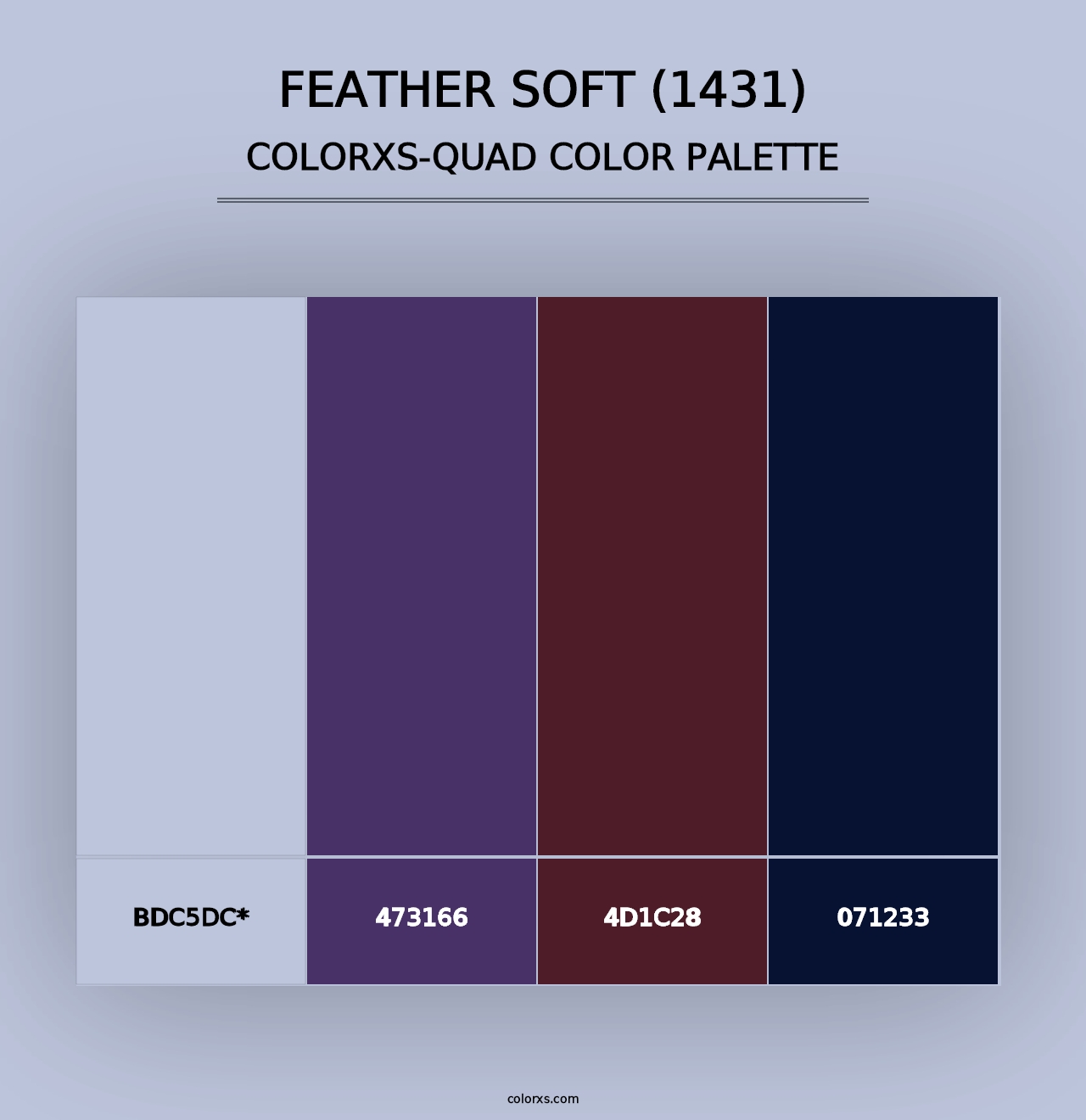 Feather Soft (1431) - Colorxs Quad Palette