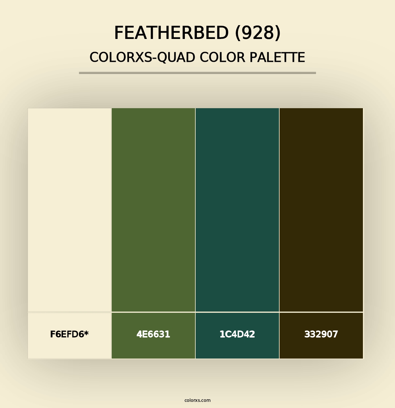 Featherbed (928) - Colorxs Quad Palette