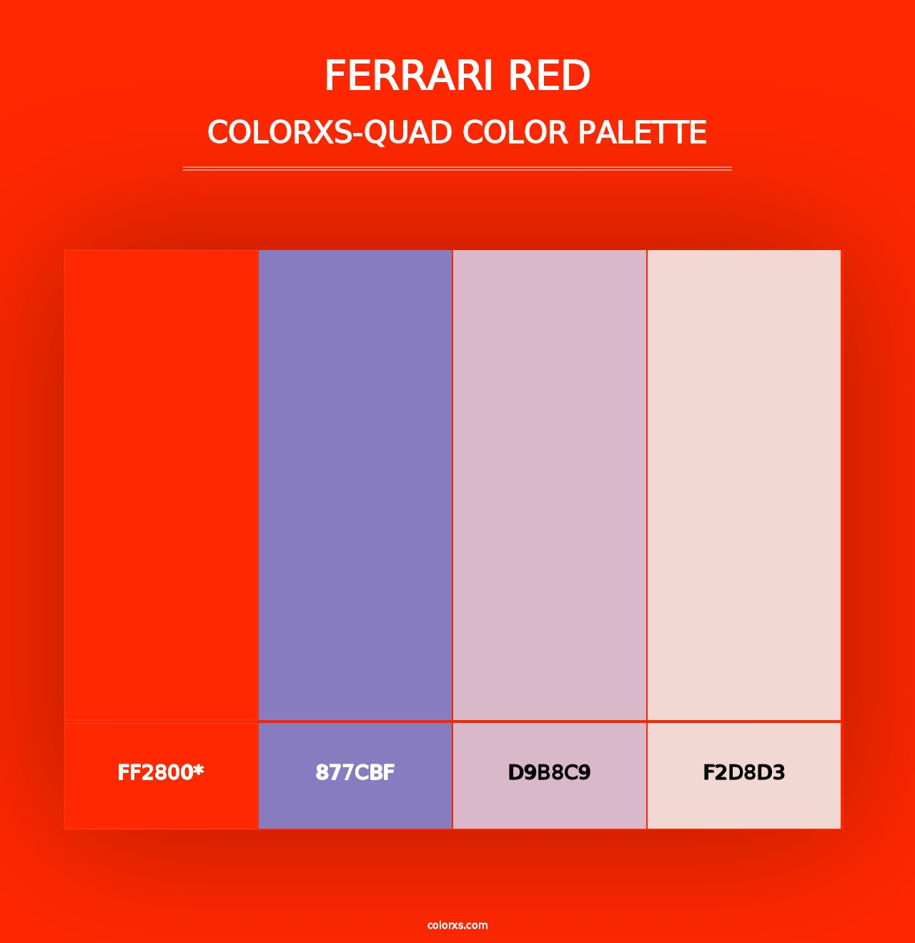 Ferrari Red - Colorxs Quad Palette