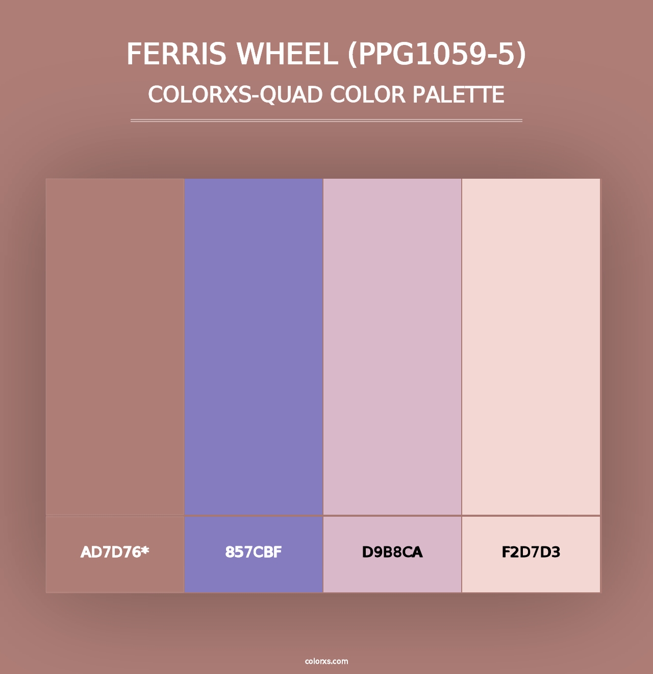 Ferris Wheel (PPG1059-5) - Colorxs Quad Palette