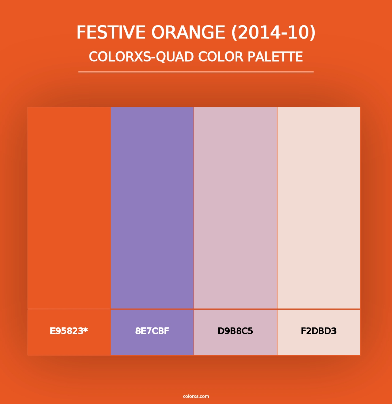 Festive Orange (2014-10) - Colorxs Quad Palette