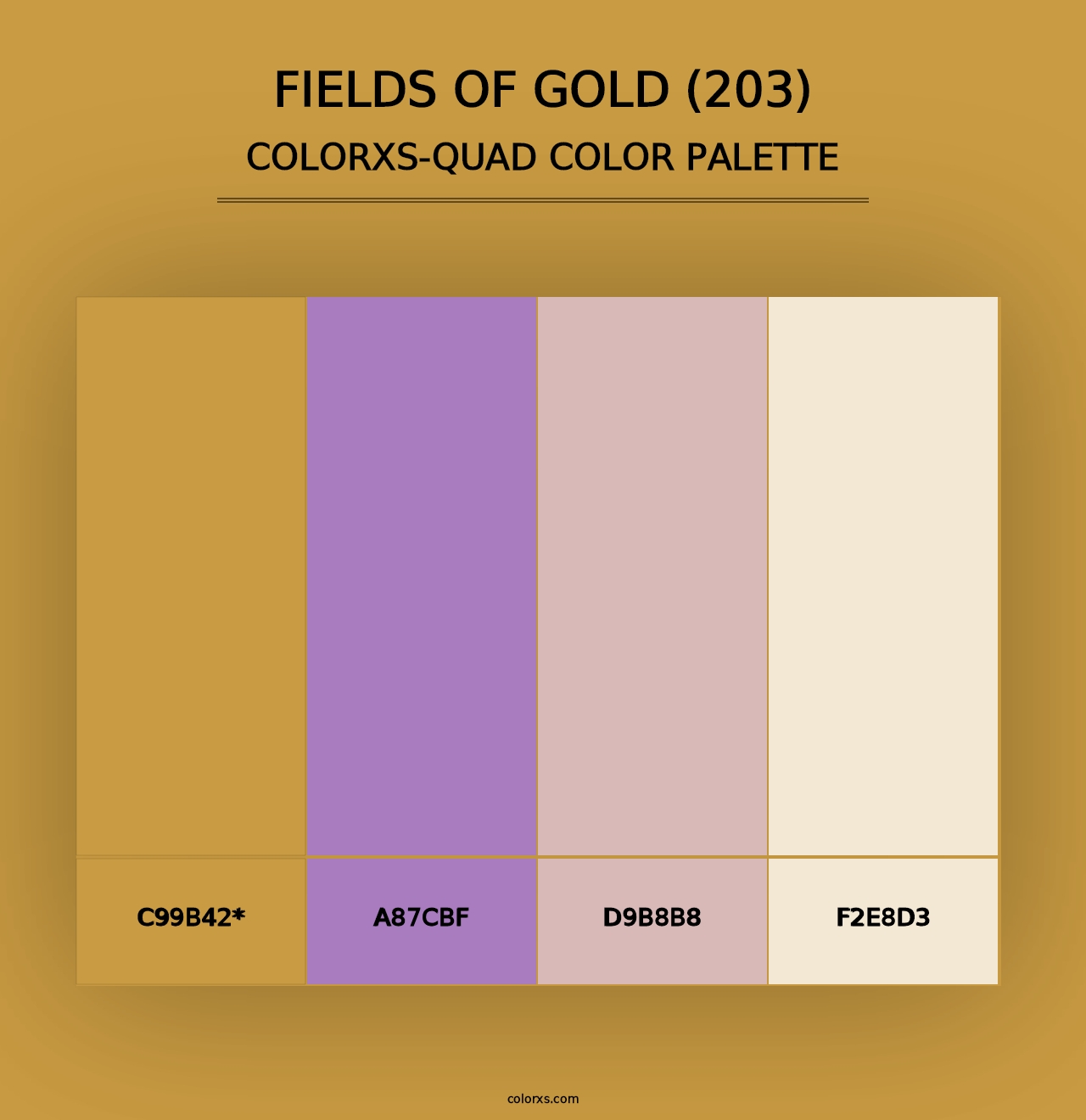 Fields of Gold (203) - Colorxs Quad Palette