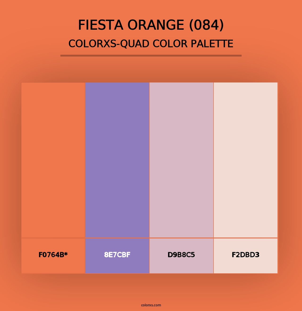 Fiesta Orange (084) - Colorxs Quad Palette