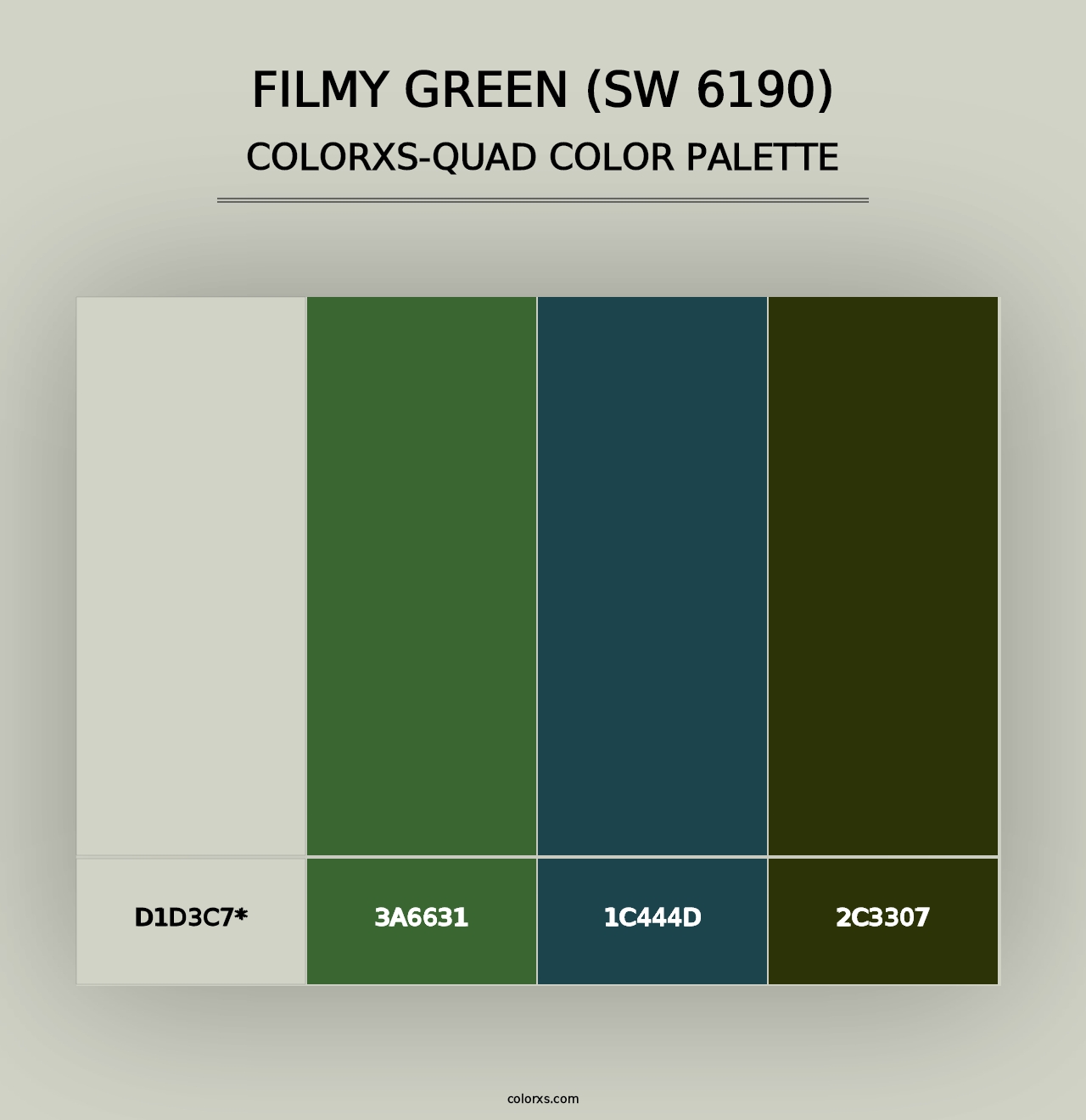 Filmy Green (SW 6190) - Colorxs Quad Palette